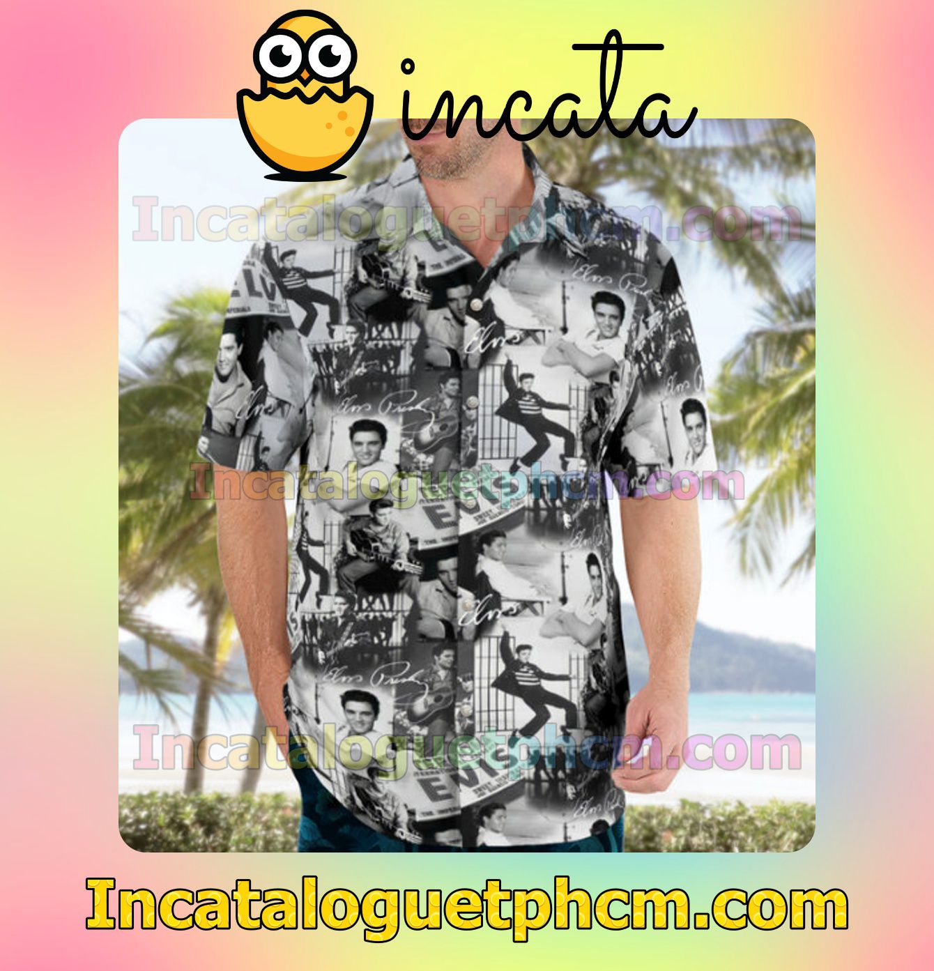 Rayon Hawaiian Vintage Hibiscus Beach Shirt