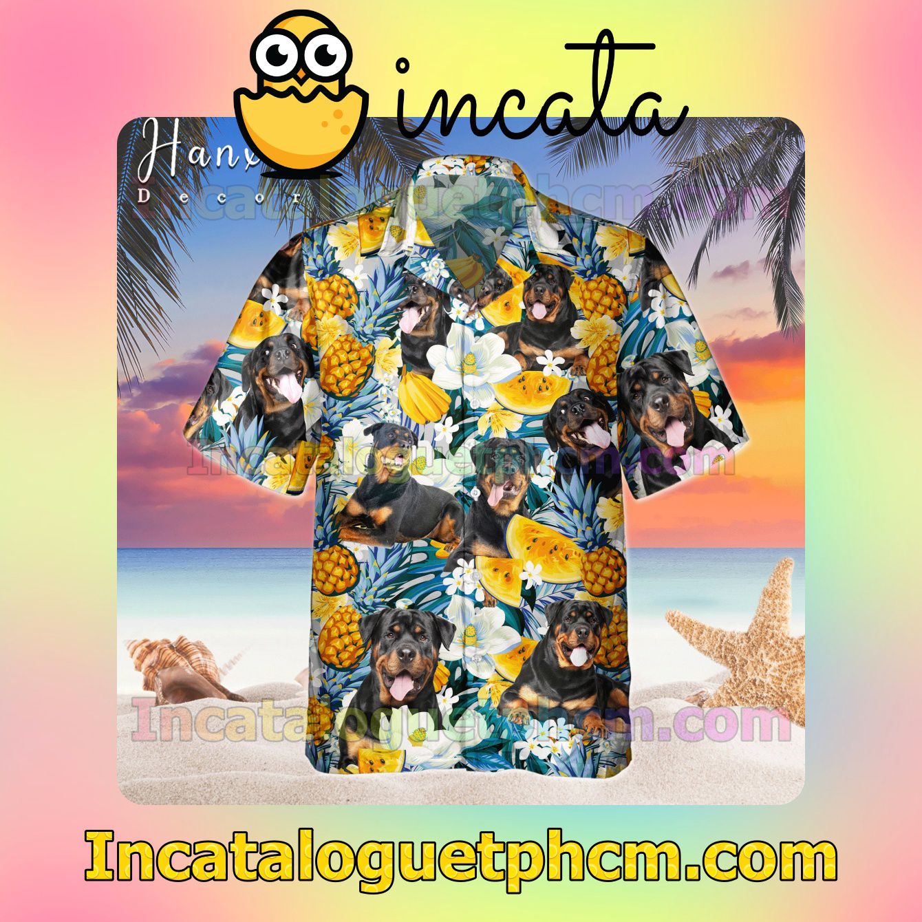 Rottweiler Summer Beach Shirt