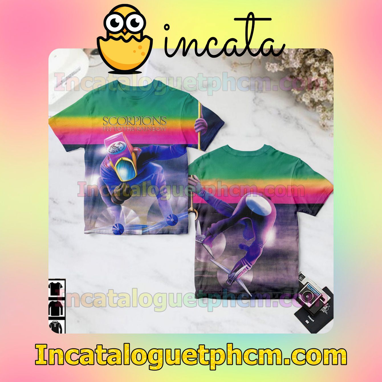Scorpions Fly To The Rainbow Album Cover Gift Shirt
