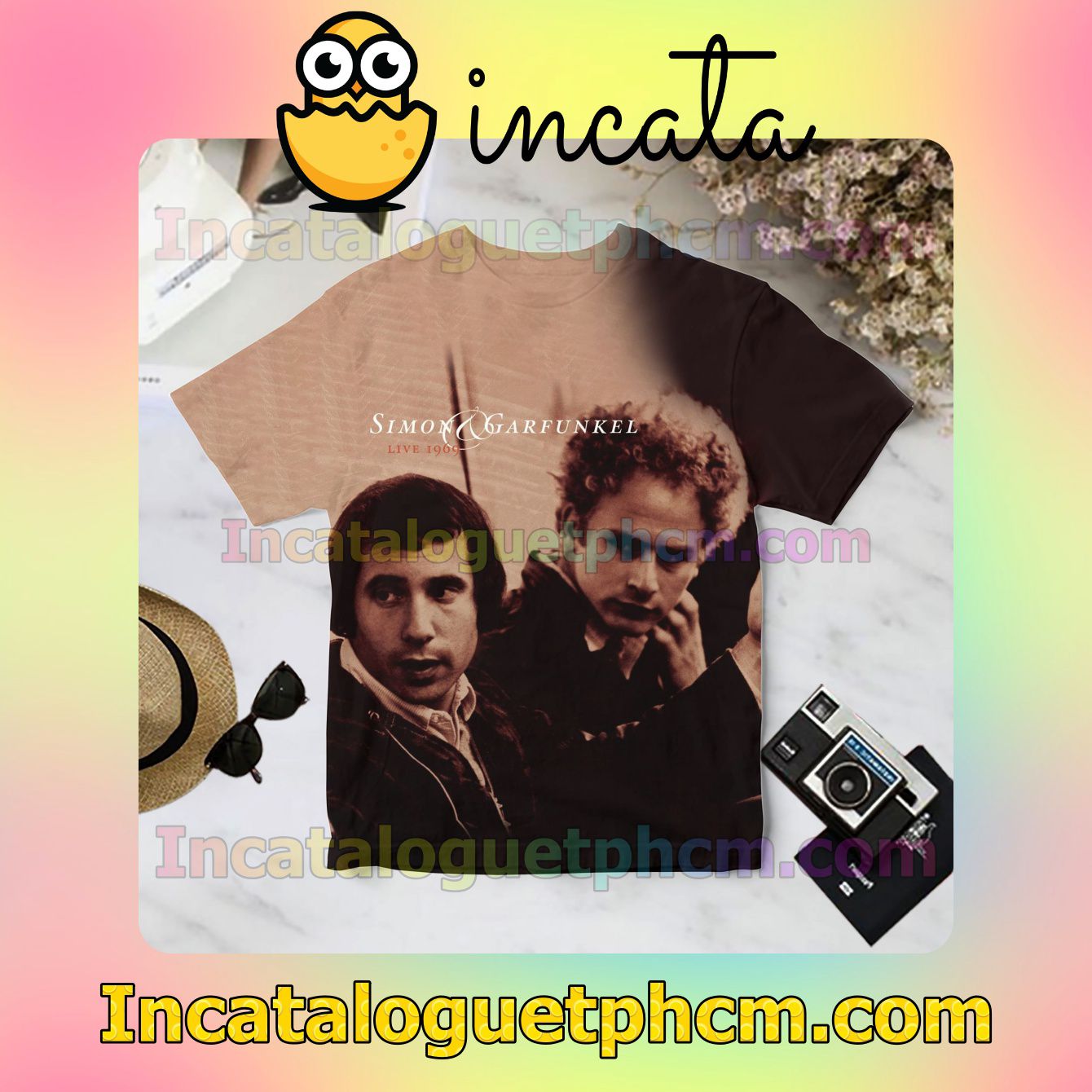 Simon And Garfunkel Live 1969 Album Cover For Fan Shirt