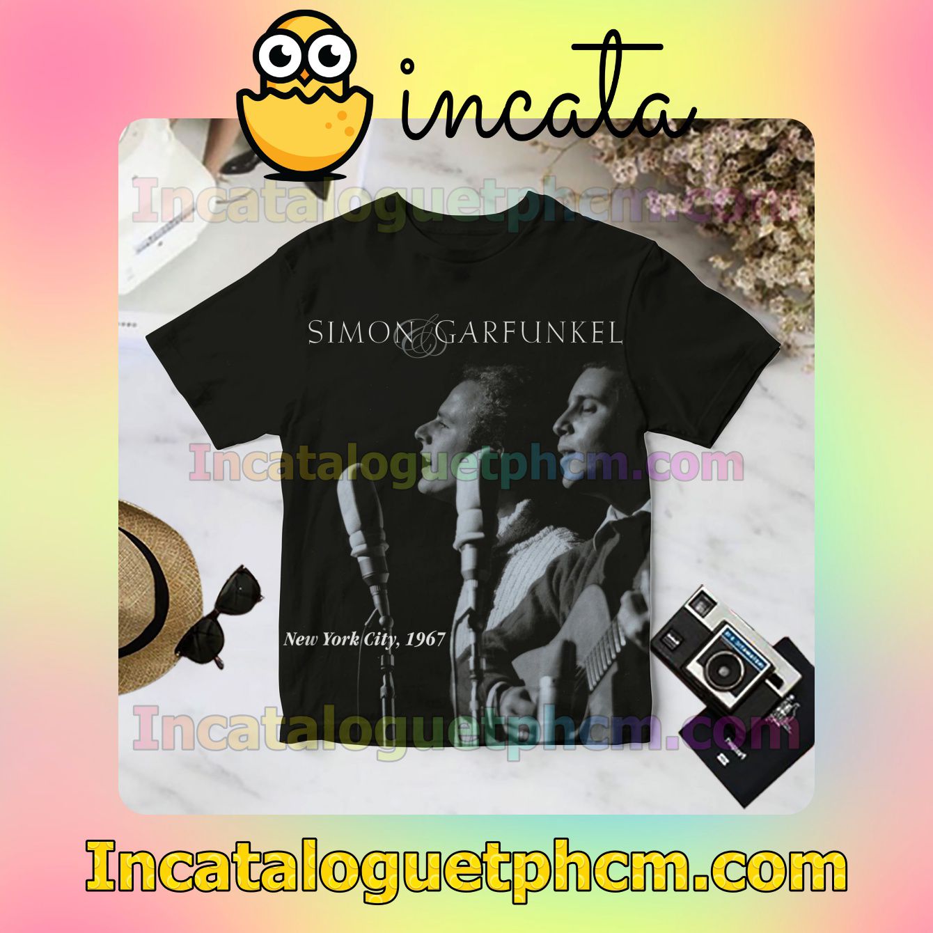 Simon And Garfunkel Live From New York City 1967 Album Cover For Fan Shirt