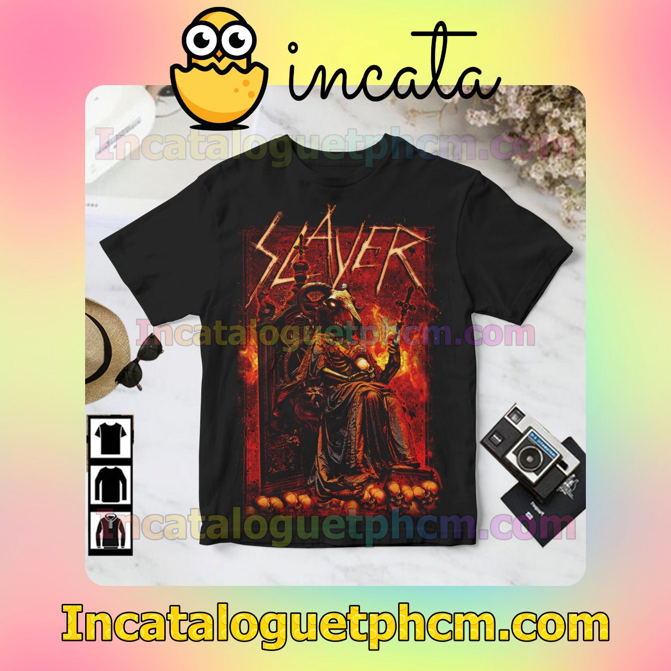 Slayer Goat Skull Black Gift Shirt