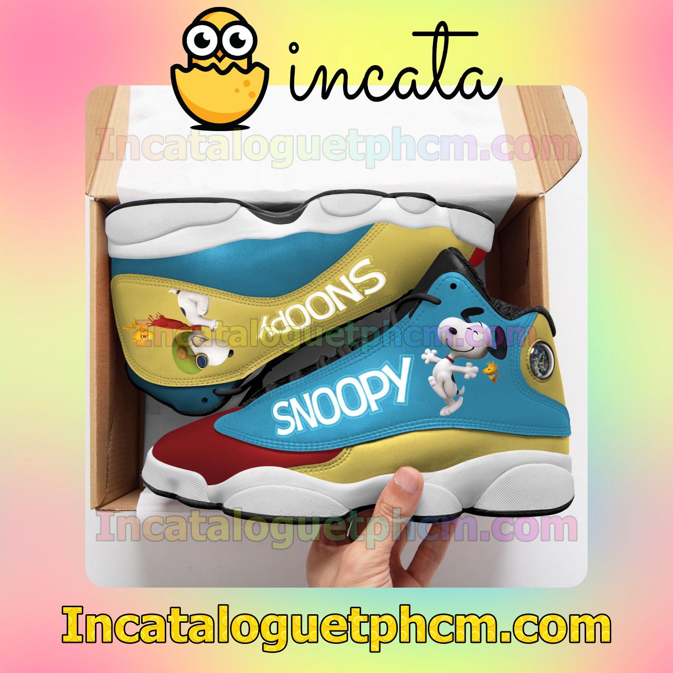 Snoopy Blue Yellow Jordans