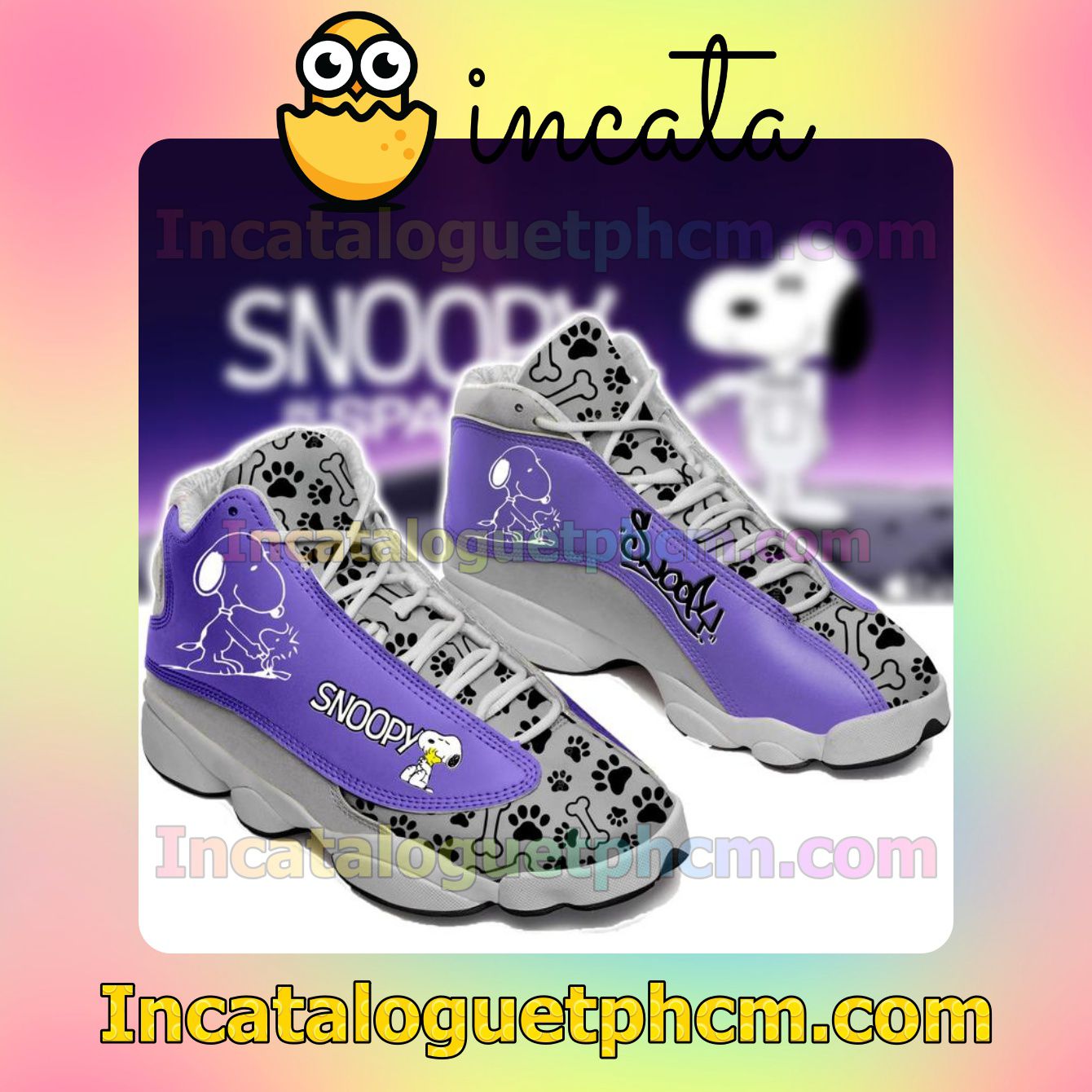 Snoopy Purple Jordans