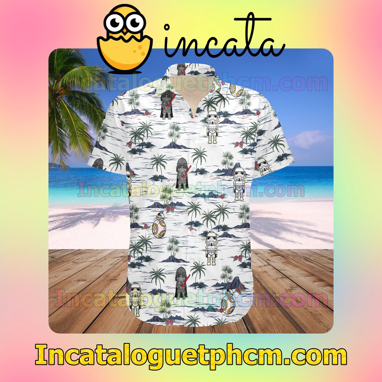 Star War Super Soft Rayon Pineapples Beach Shirt