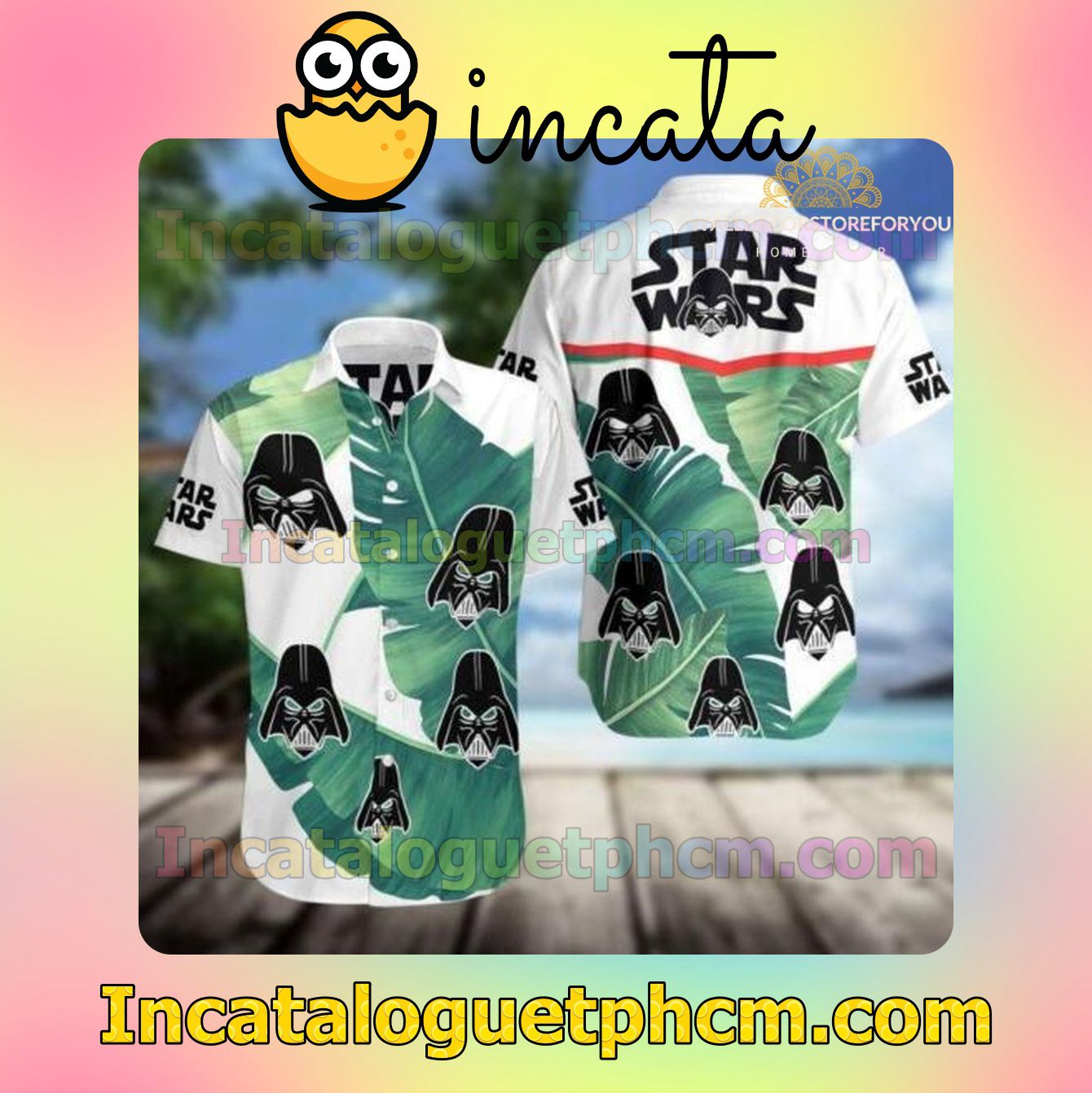 Star Wars Darth Vader Mens Beach Shirt