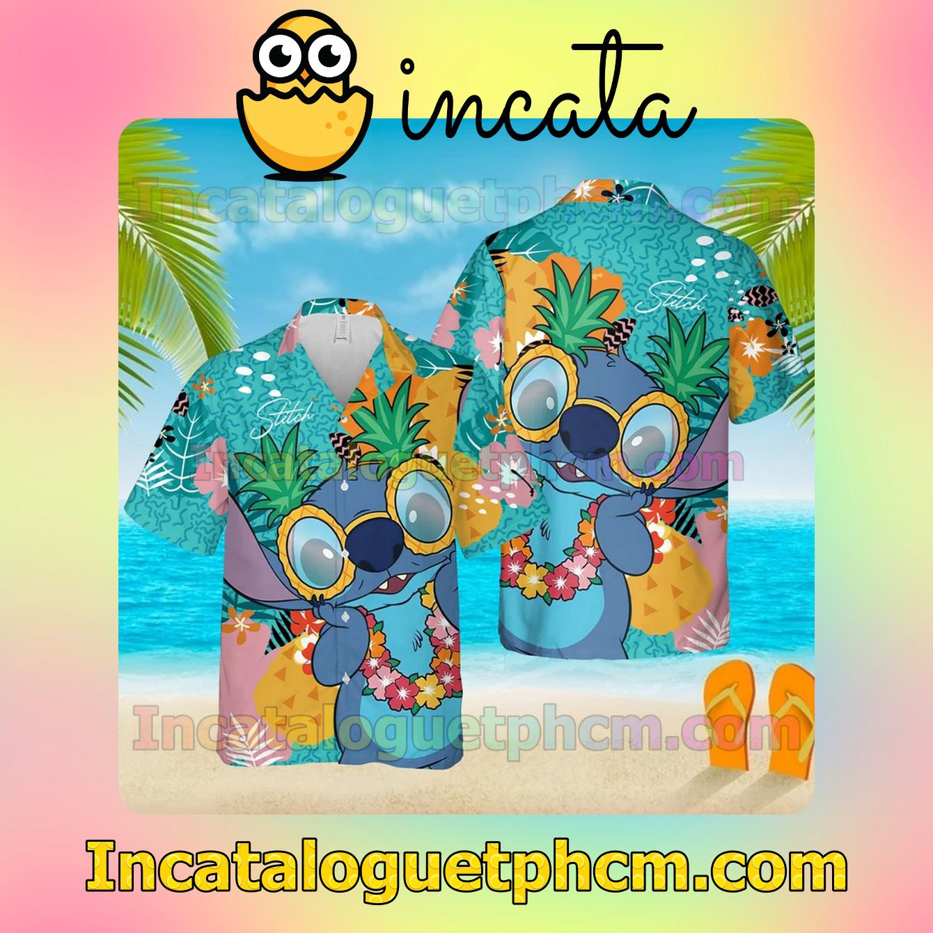Stitch Cute Summer Beach Shirt