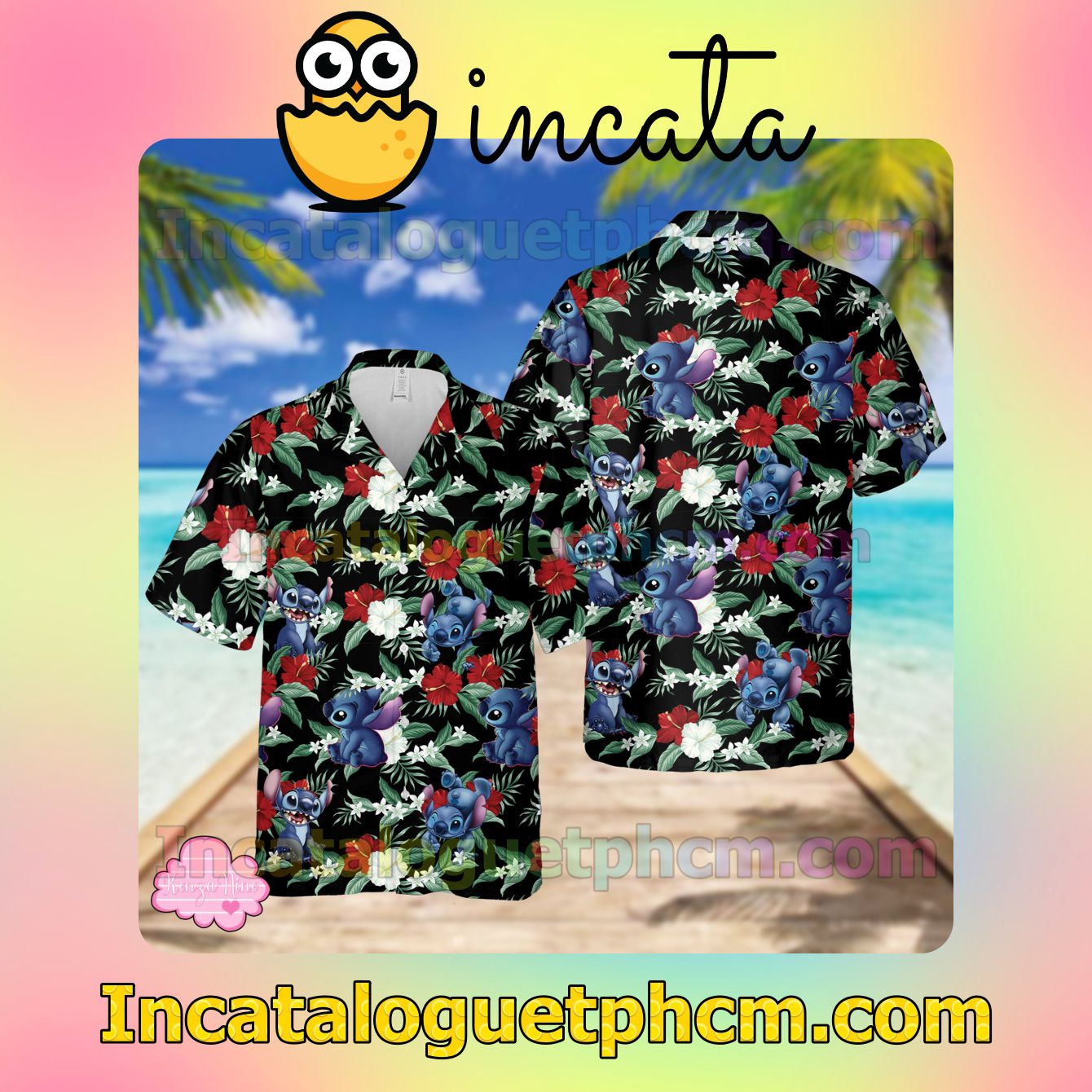 Stitch Vintage Beach Shirt