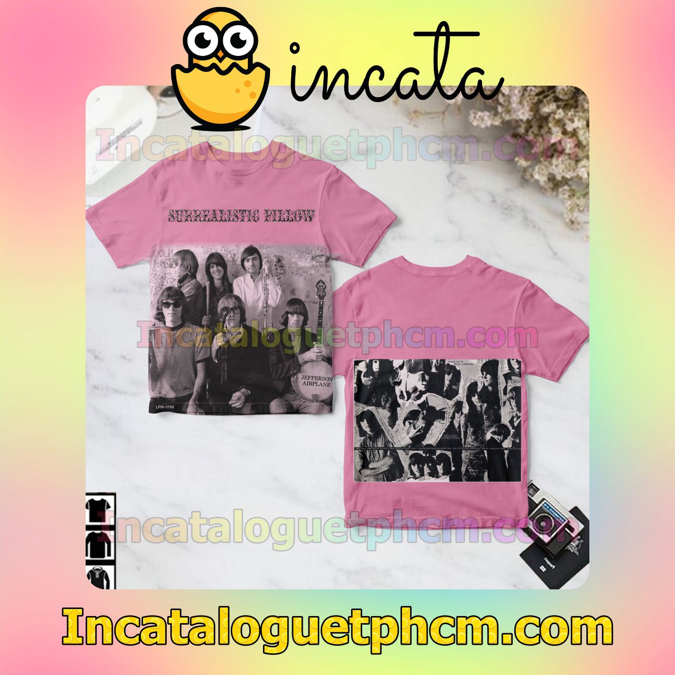 Surrealistic Pillow Album Cover By Jefferson Airplane Pink Gift Shirt