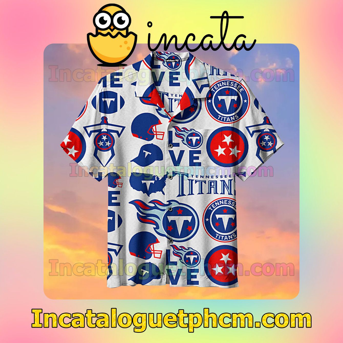 Tennessee Titans Love White Vacation Shirt