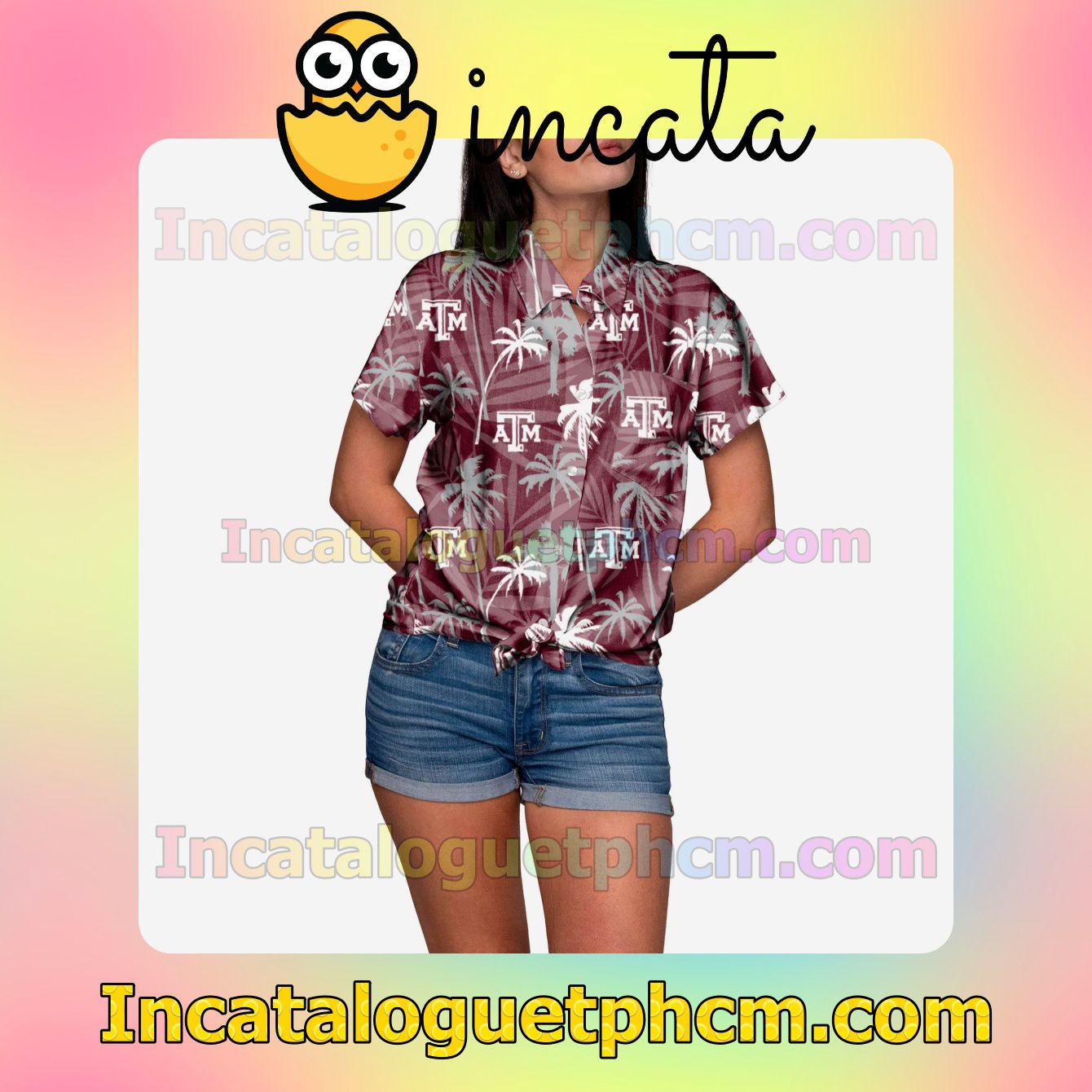 eBay Texas A&M Aggies Tropic of Da Palms Womens Custom Shirts