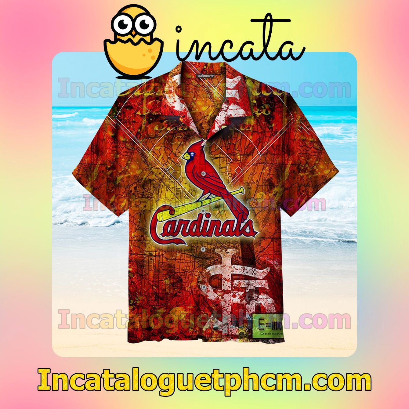 The Arizona Cardinals Vintage Print Unisex Vacation Shirt