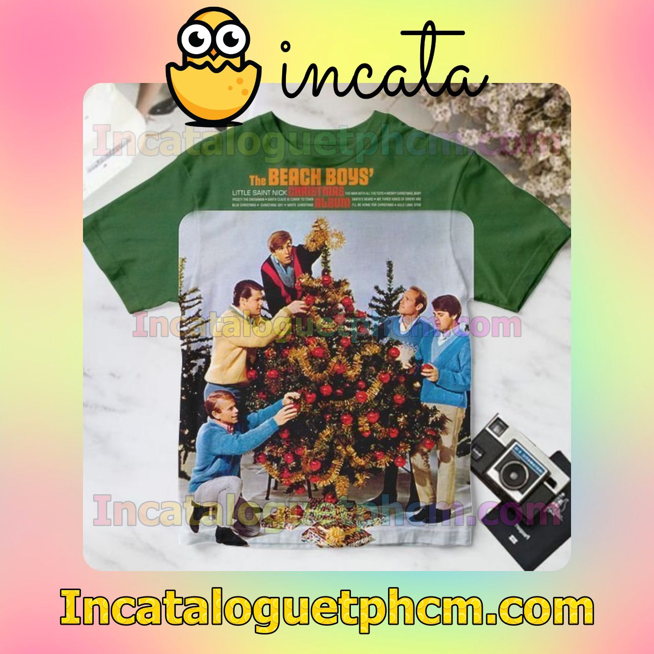 The Beach Boys' Christmas Album Cover Green Personalized Shirt