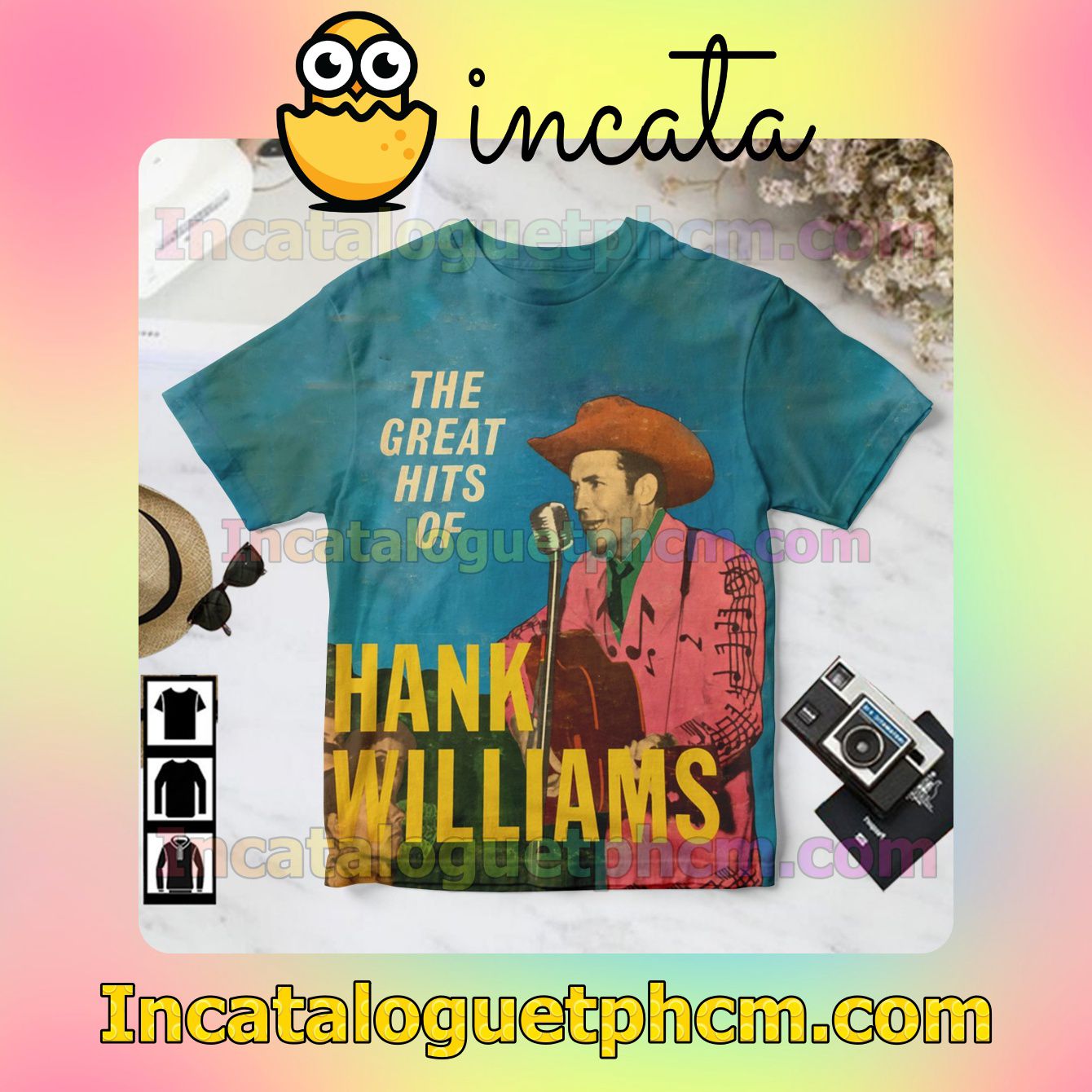 The Greatest Hits Of Hank Williams Blue Gift Shirt