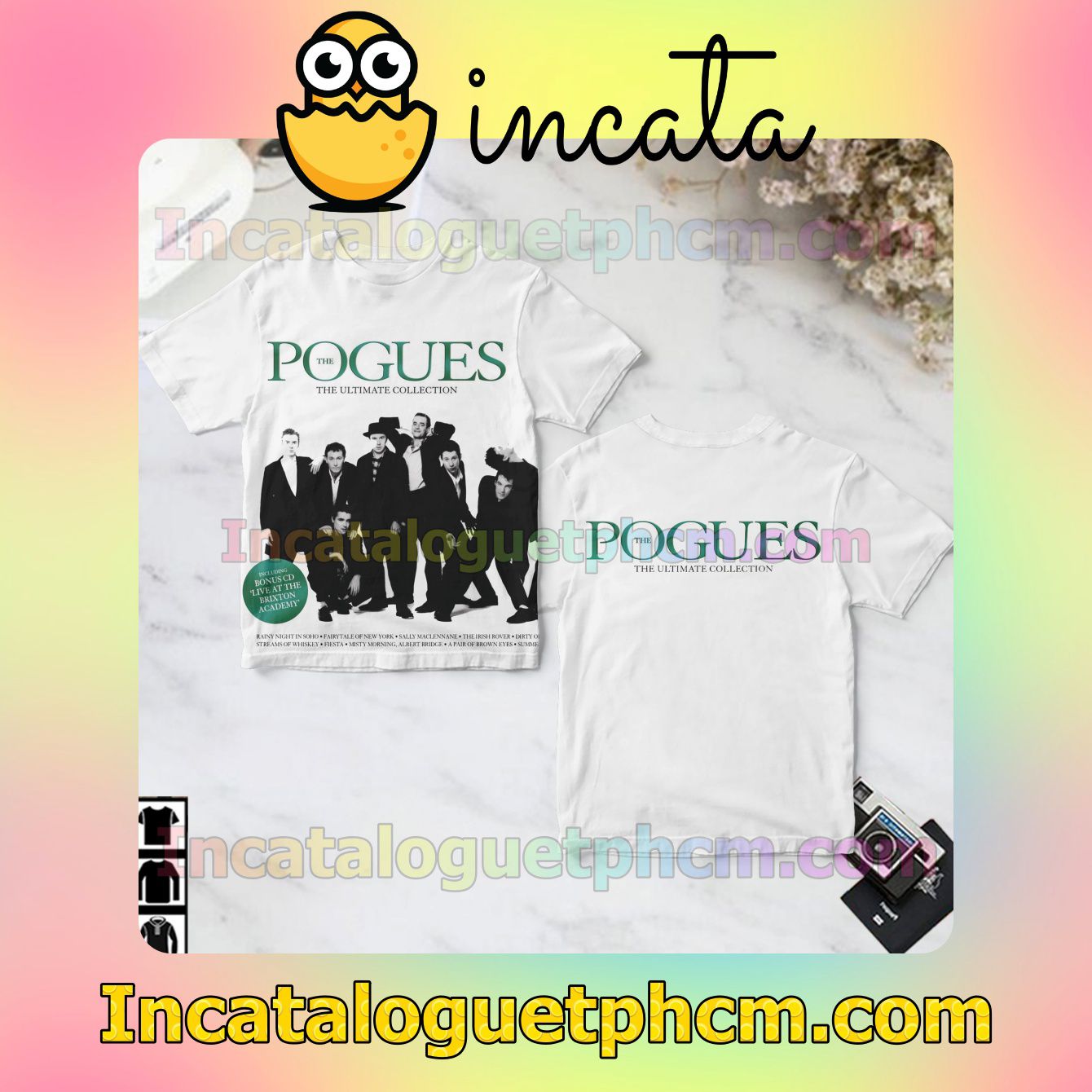 The Pogues The Ultimate Collection White Gift Shirt