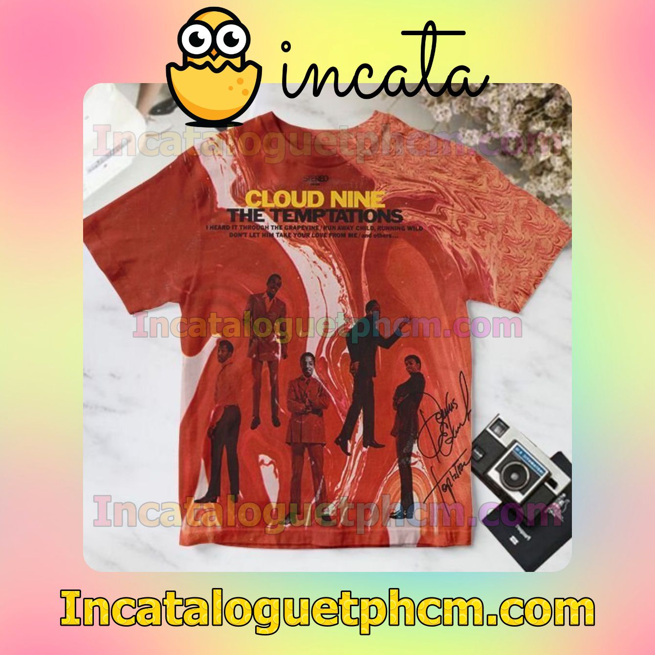 The Temptations Cloud Nine Album Cover Red For Fan Shirt