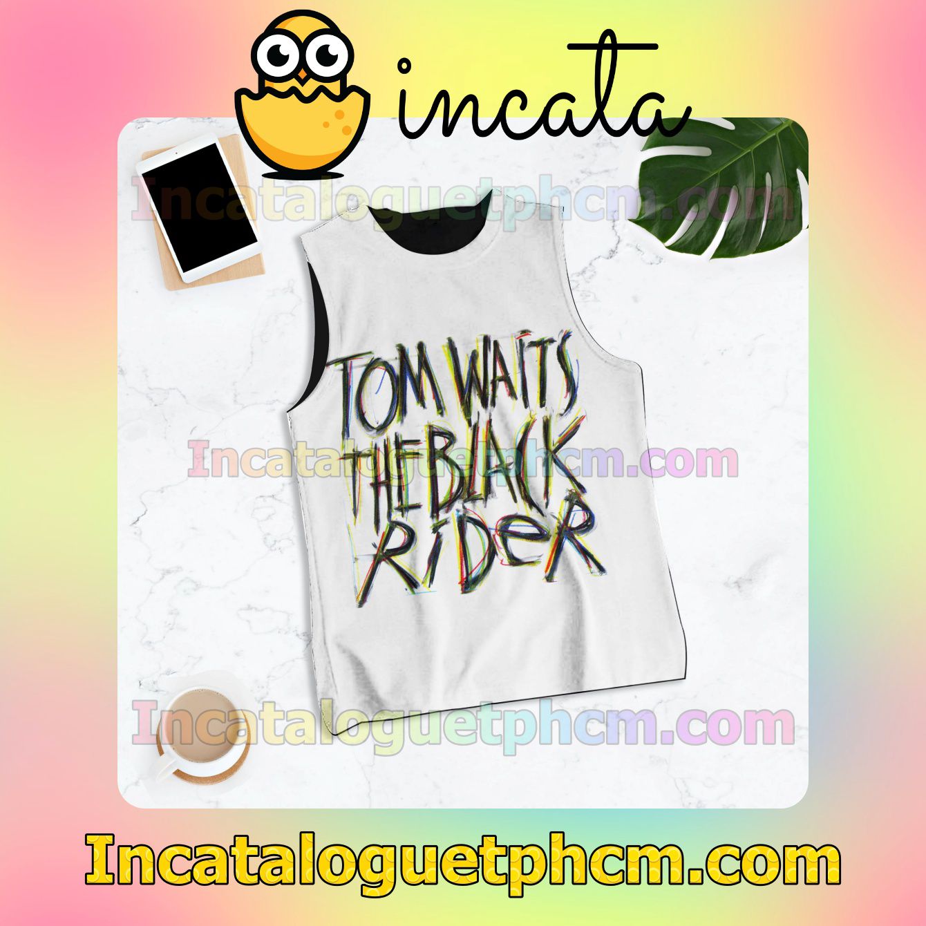 Tom Waits The Black Rider Album Cover Racerback Tank