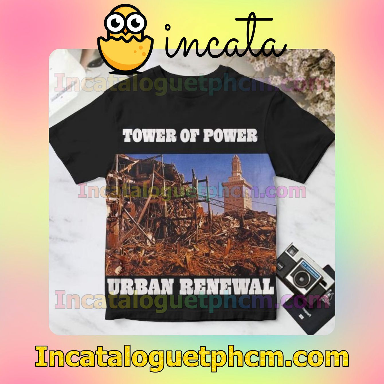 Tower Of Power Urban Renewal Album Cover Black For Fan Shirt