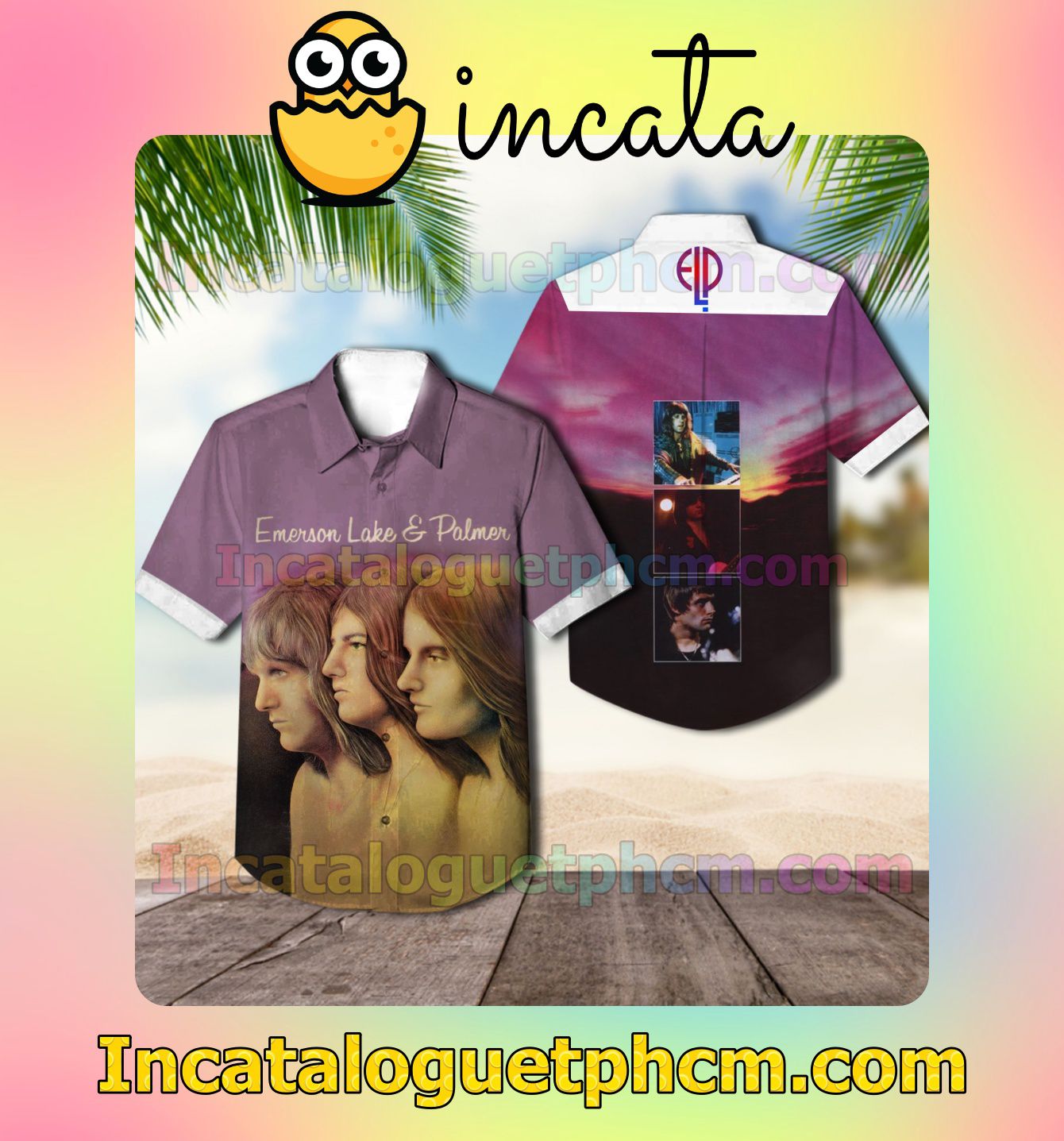 Trilogy Album By Emerson Lake And Palmer Summer Hawaii Shirt