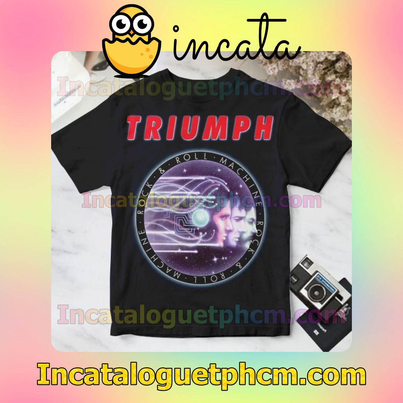 Triumph Rock And Roll Machine Album Cover For Fan Personalized T-Shirt