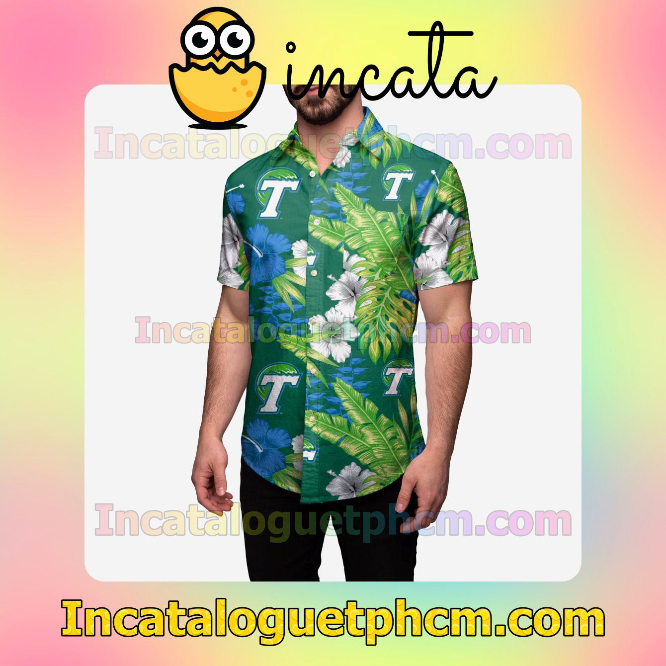 Tulane Green Wave Floral Custom Shirts