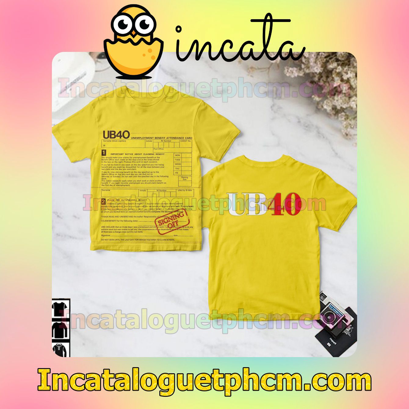 Ub40 Signing Off Album Cover Yellow Gift Shirt
