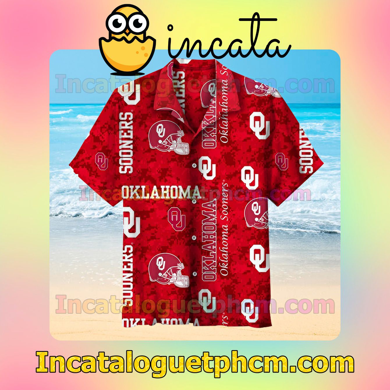 University Of Oklahoma Vintage Red Vacation Shirt