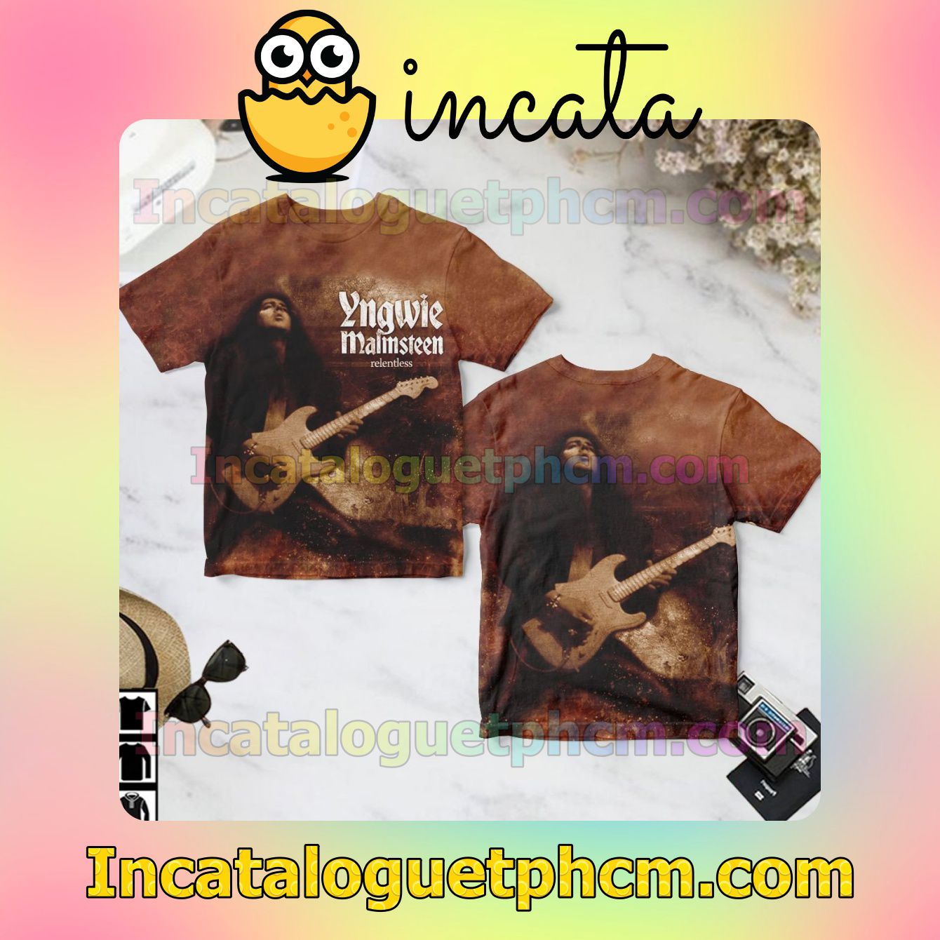 Yngwie Malmsteen Relentless Album Cover Gift Shirt