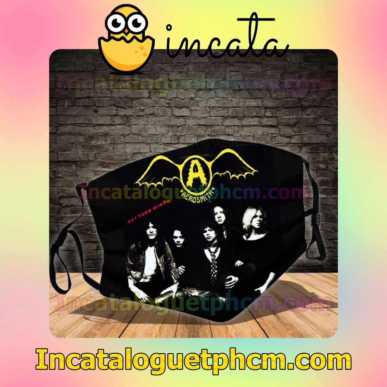 Aerosmith Get Your Wings Album Cover Cotton Masks