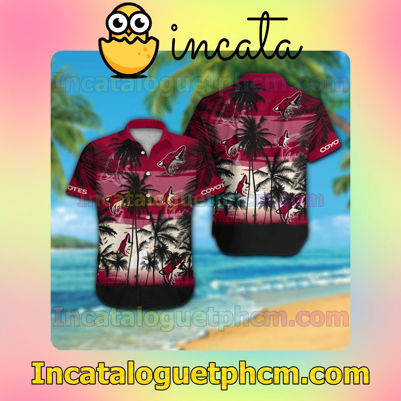 Arizona Coyotes Beach Vacation Shirt, Swim Shorts