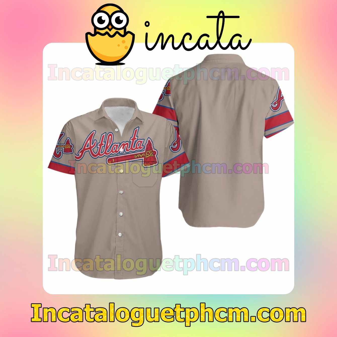Atlanta Braves Mlb Grey Jersey Inspired Style Custom Short Sleeve Shirt
