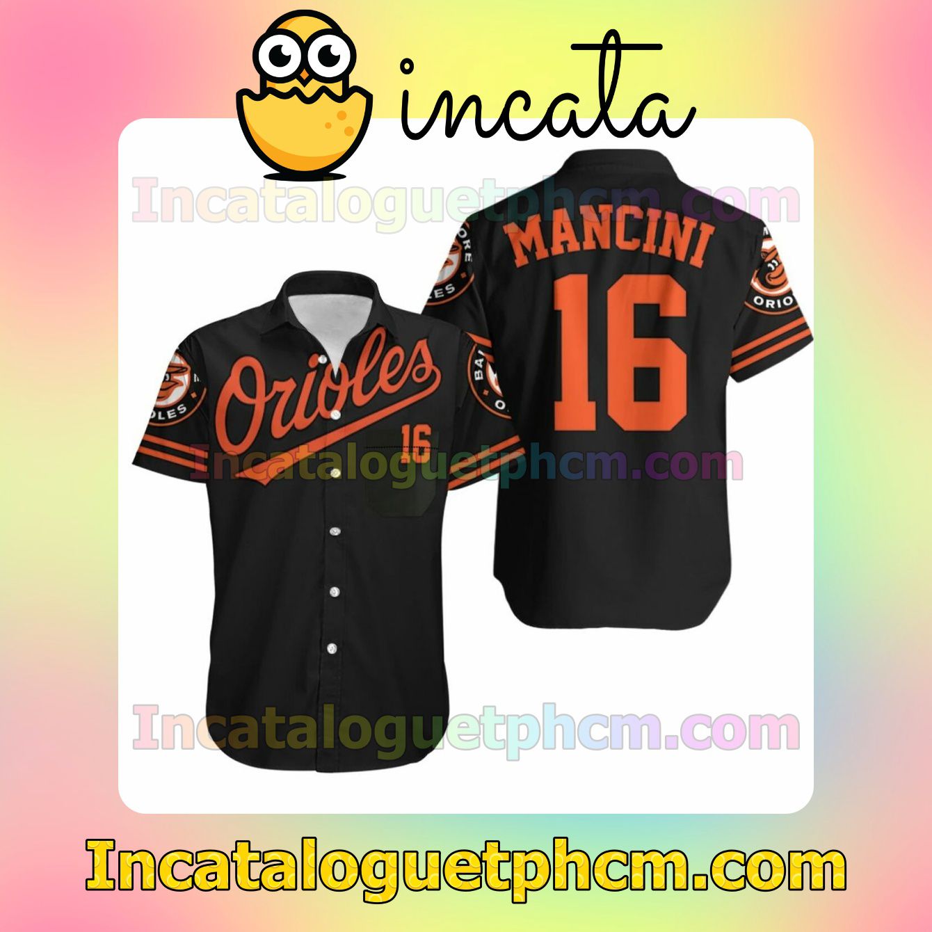 Baltimore Orioles Trey Mancini 16 2020 Mlb Black Custom Short Sleeve Shirt