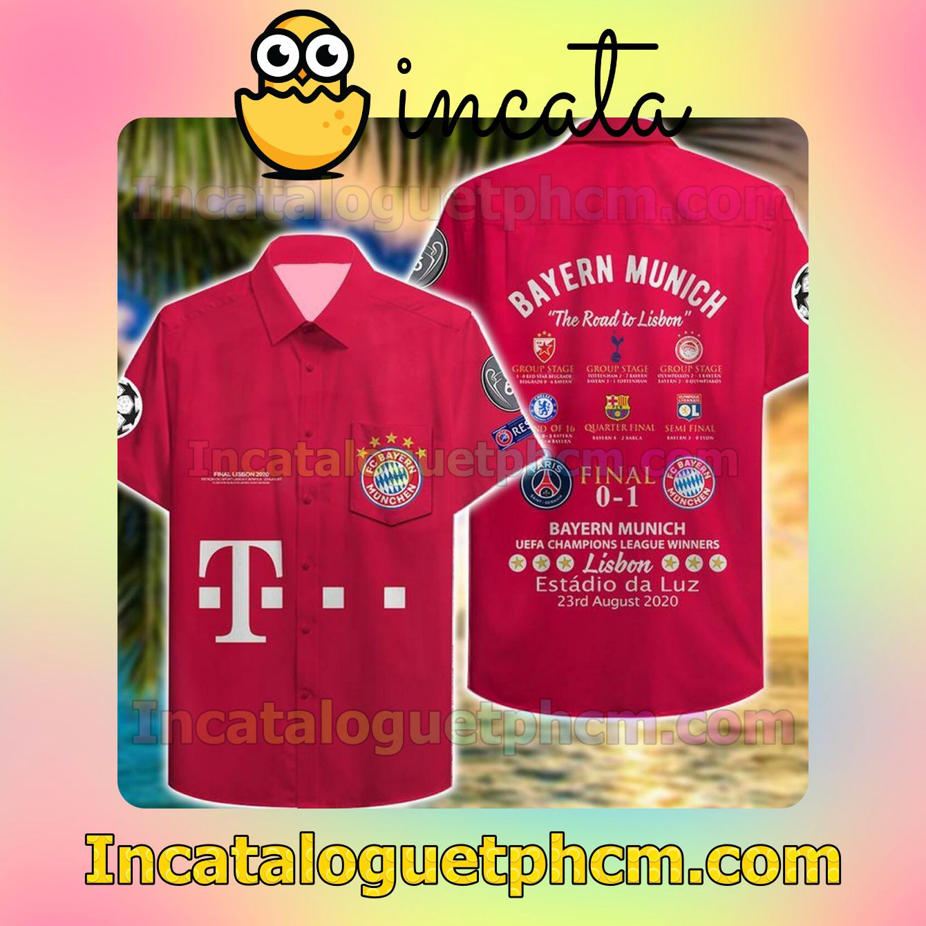 Bayern Munich The Road To Lisbon Uefa Champions League Winners Custom Short Sleeve Shirt