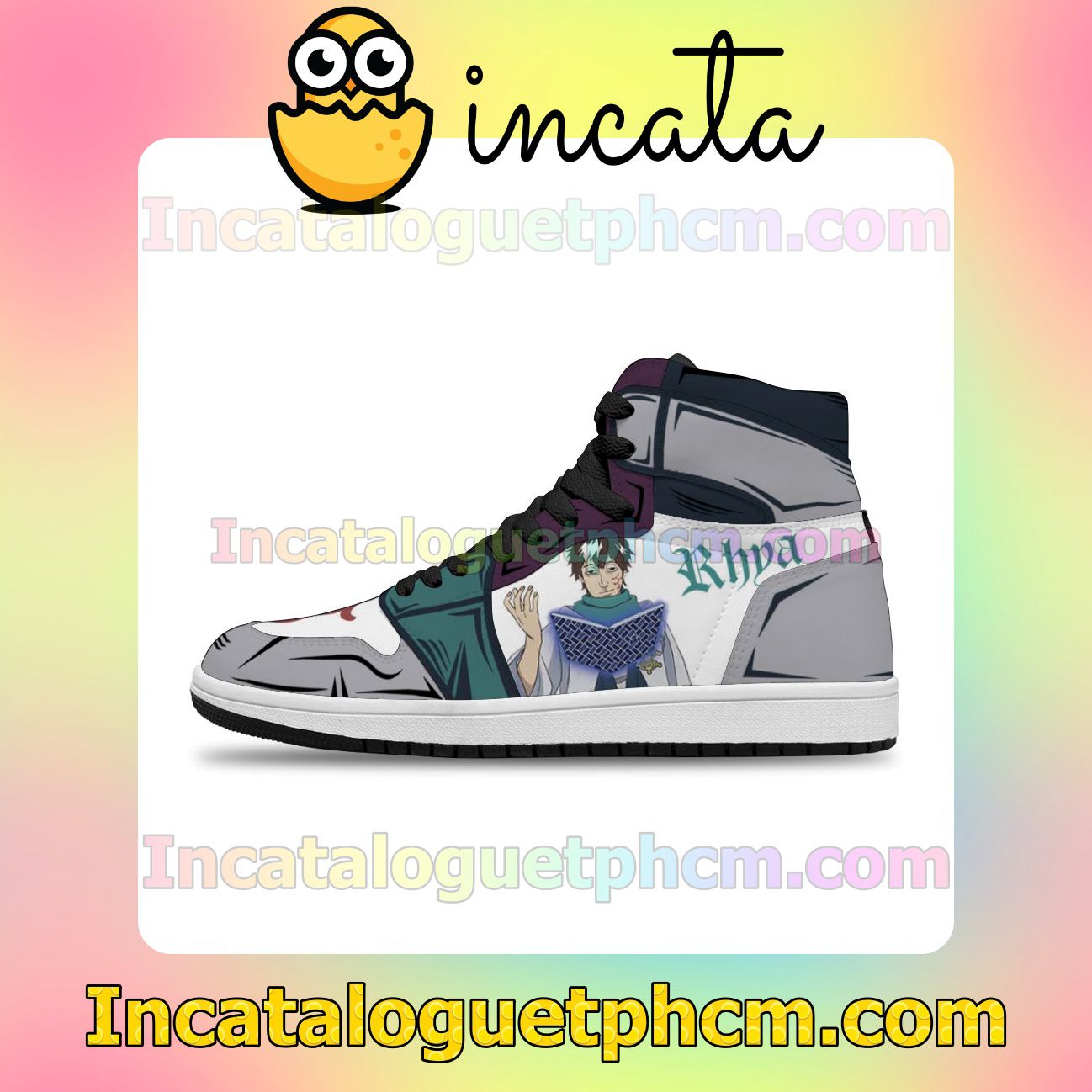 Black Clover Third Eye Rhya Air Jordan 1 Inspired Shoes
