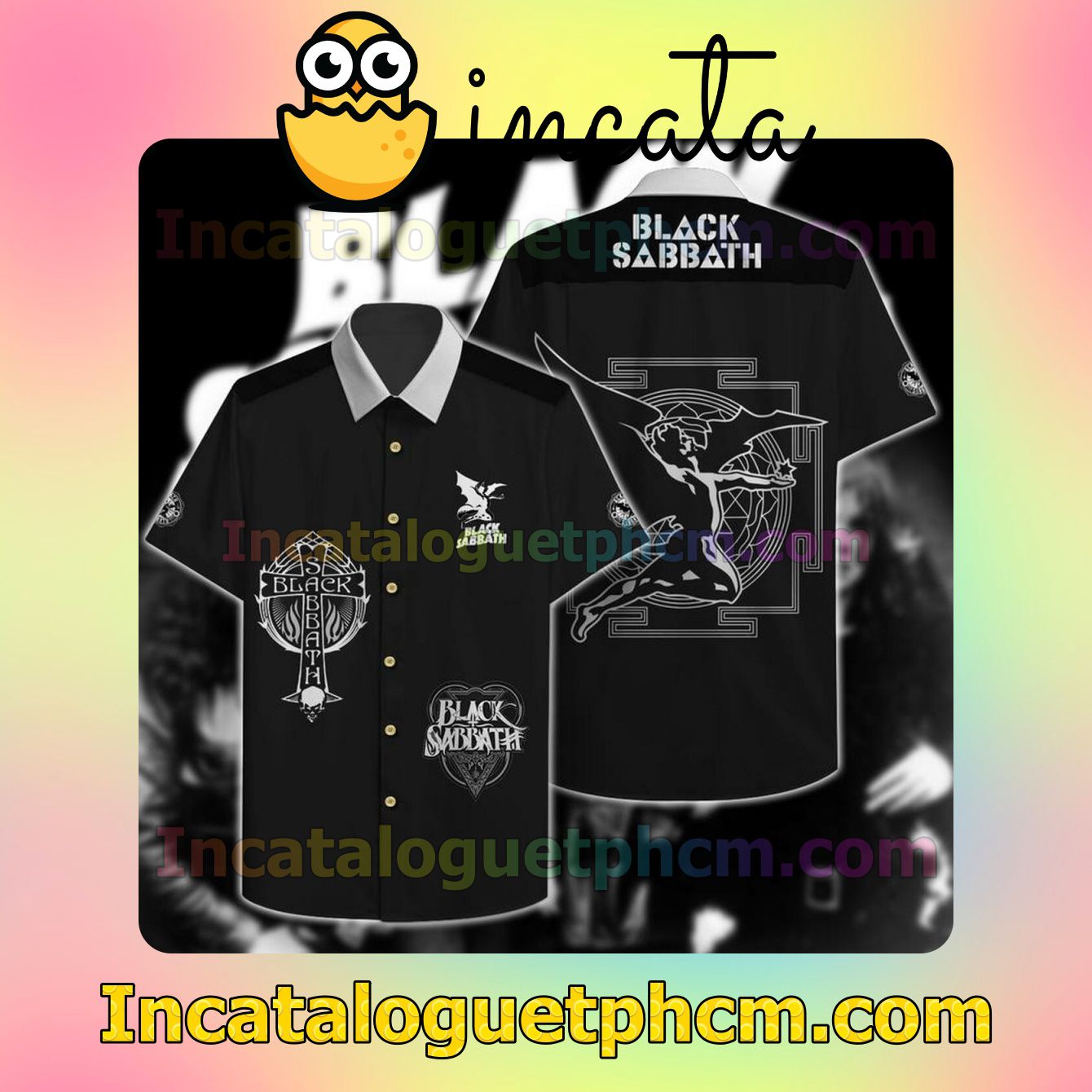 Black Sabbath Logo Black Short Sleeve Shirt