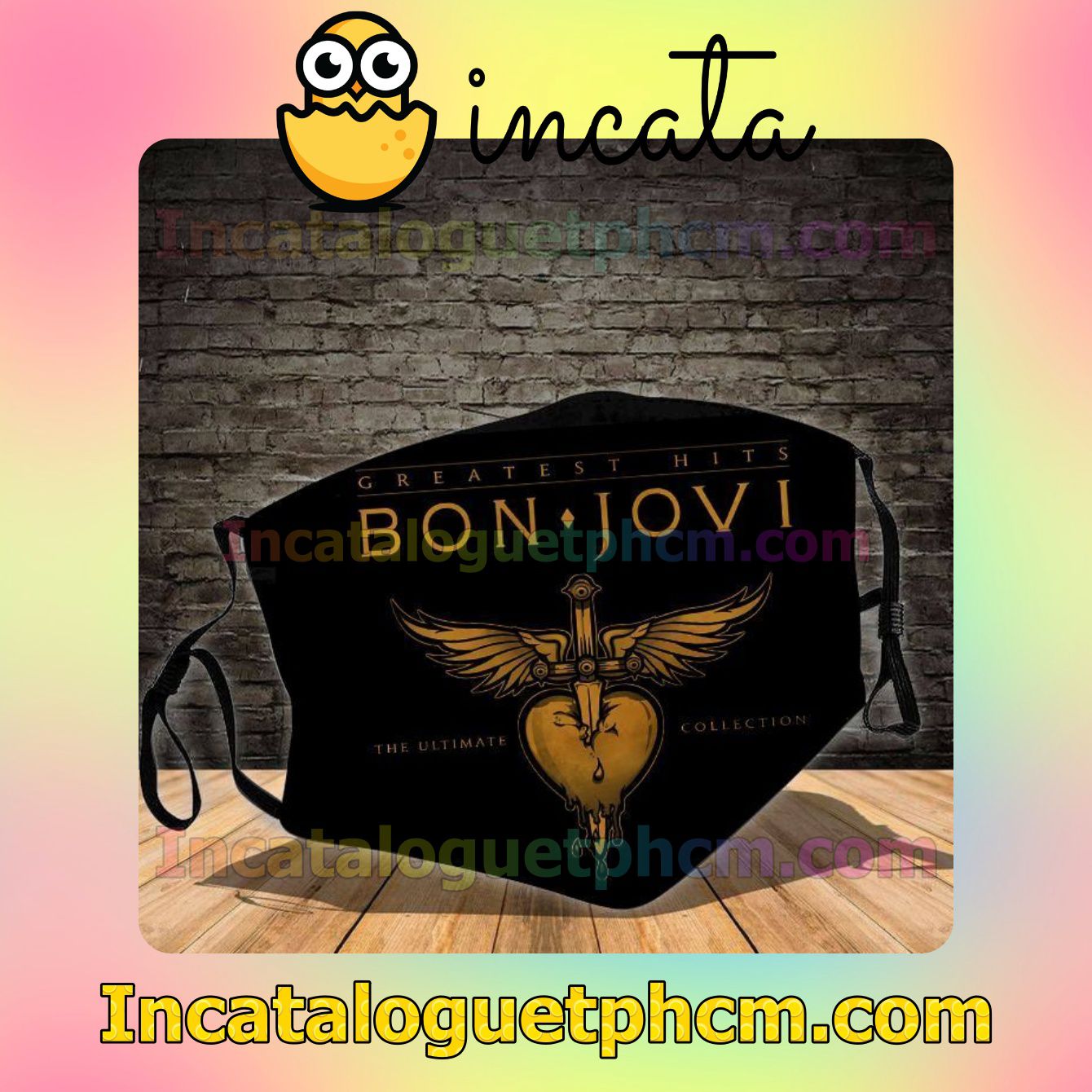 Bon Jovi Greatest Hits The Ultimate Collection Album Cover Cotton Masks