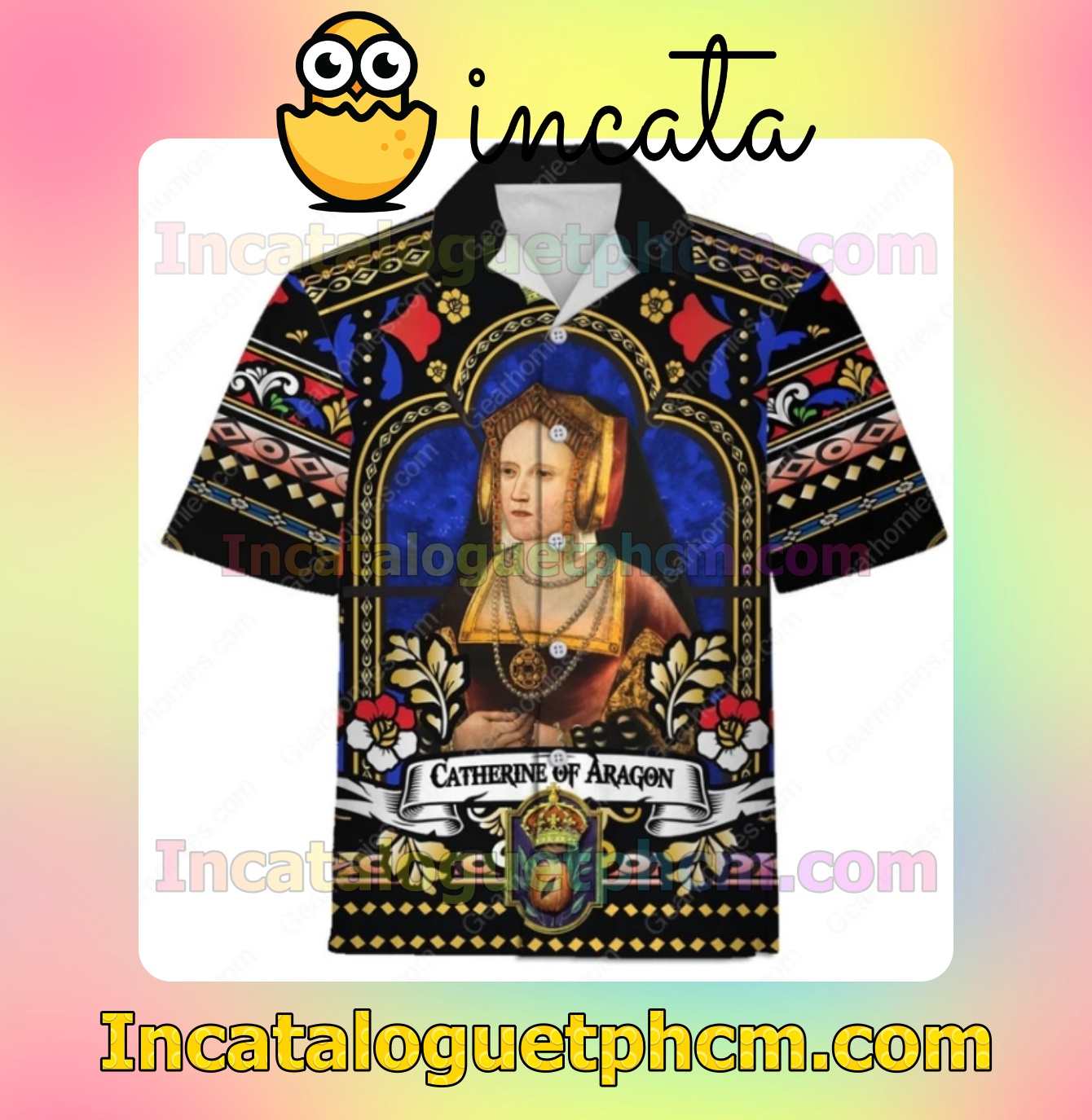 Catherine Of Aragon Mens Short Sleeve Shirts