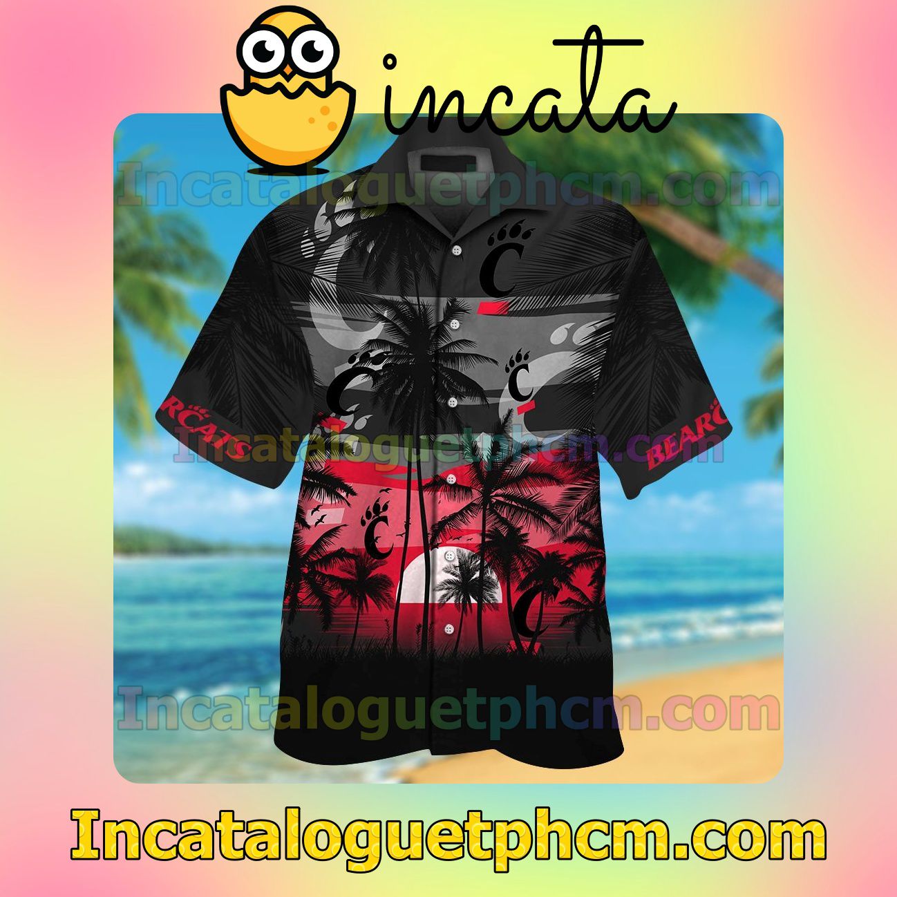 Cincinnati Bearcats Beach Vacation Shirt, Swim Shorts