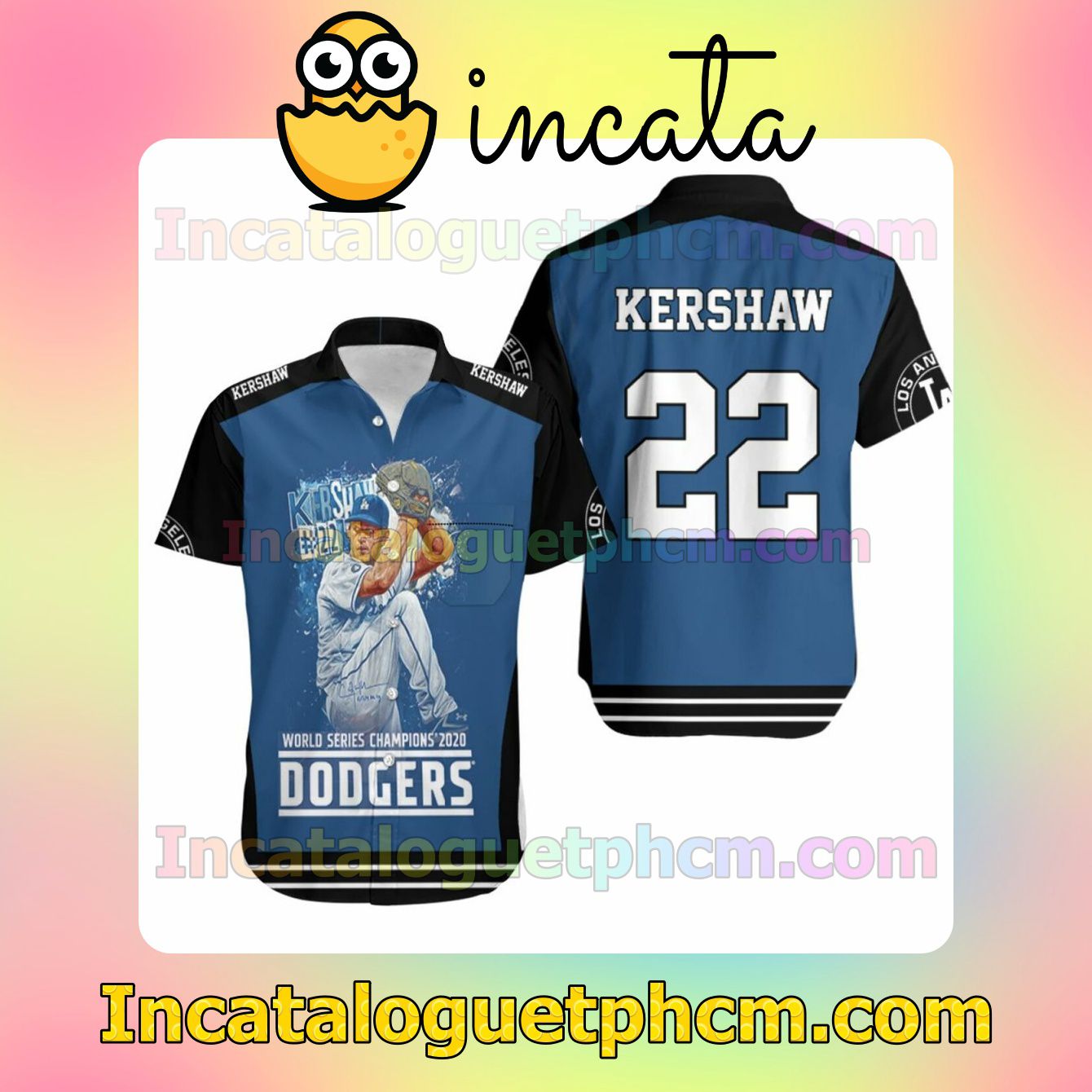 Clayton Kershaw 22 La Dodgers World Series Champions 2020 Custom Short Sleeve Shirt