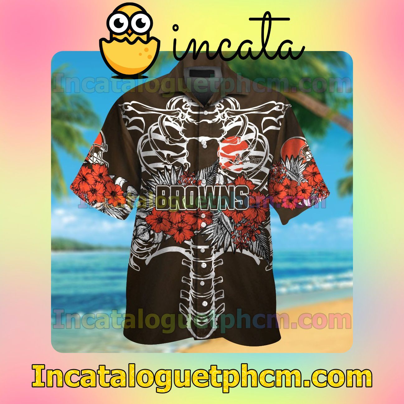 Cleveland Browns Beach Vacation Shirt, Swim Shorts
