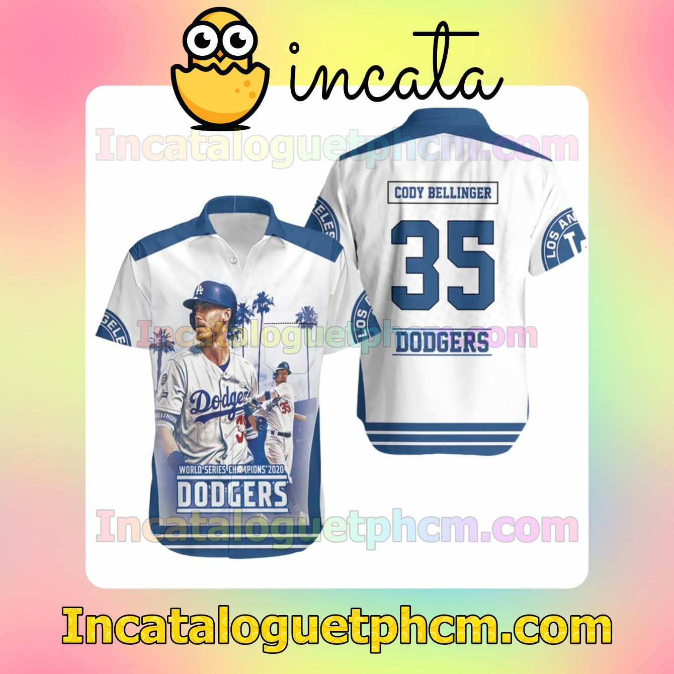 Cody Bellinger 35 La Dodgers World Series Champions 2020 Custom Short Sleeve Shirt