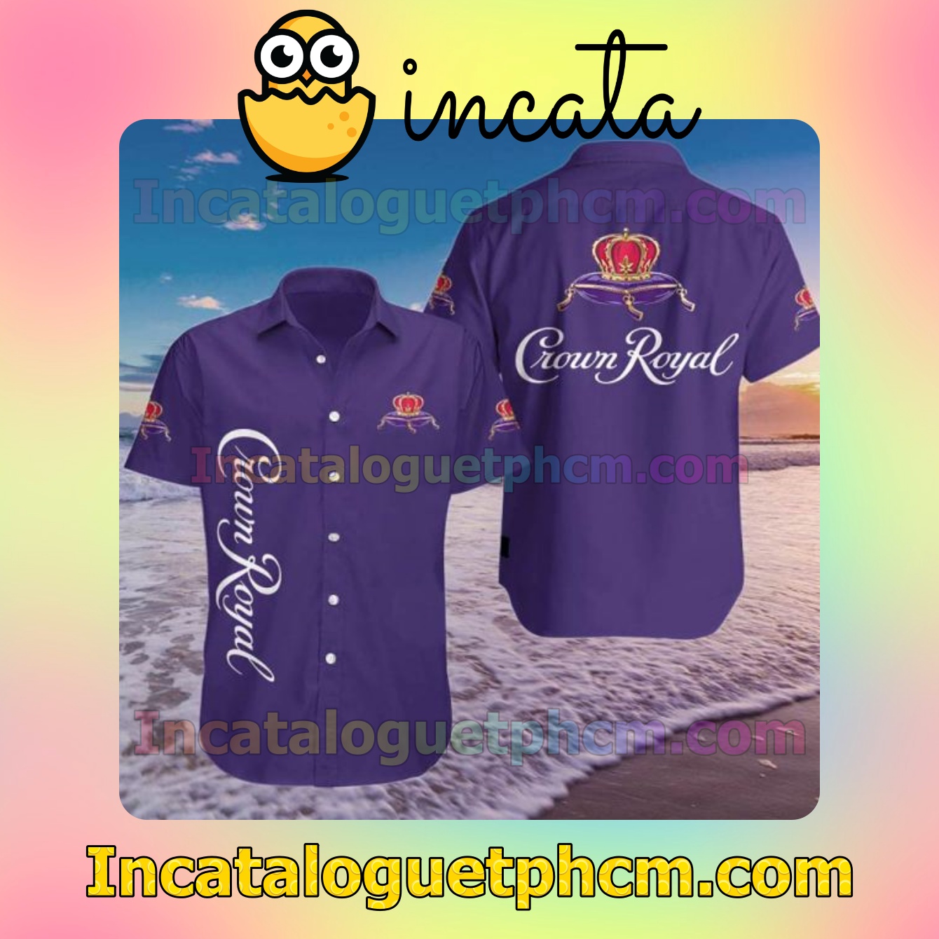 Crown Royal Purple Mens Short Sleeve Shirts