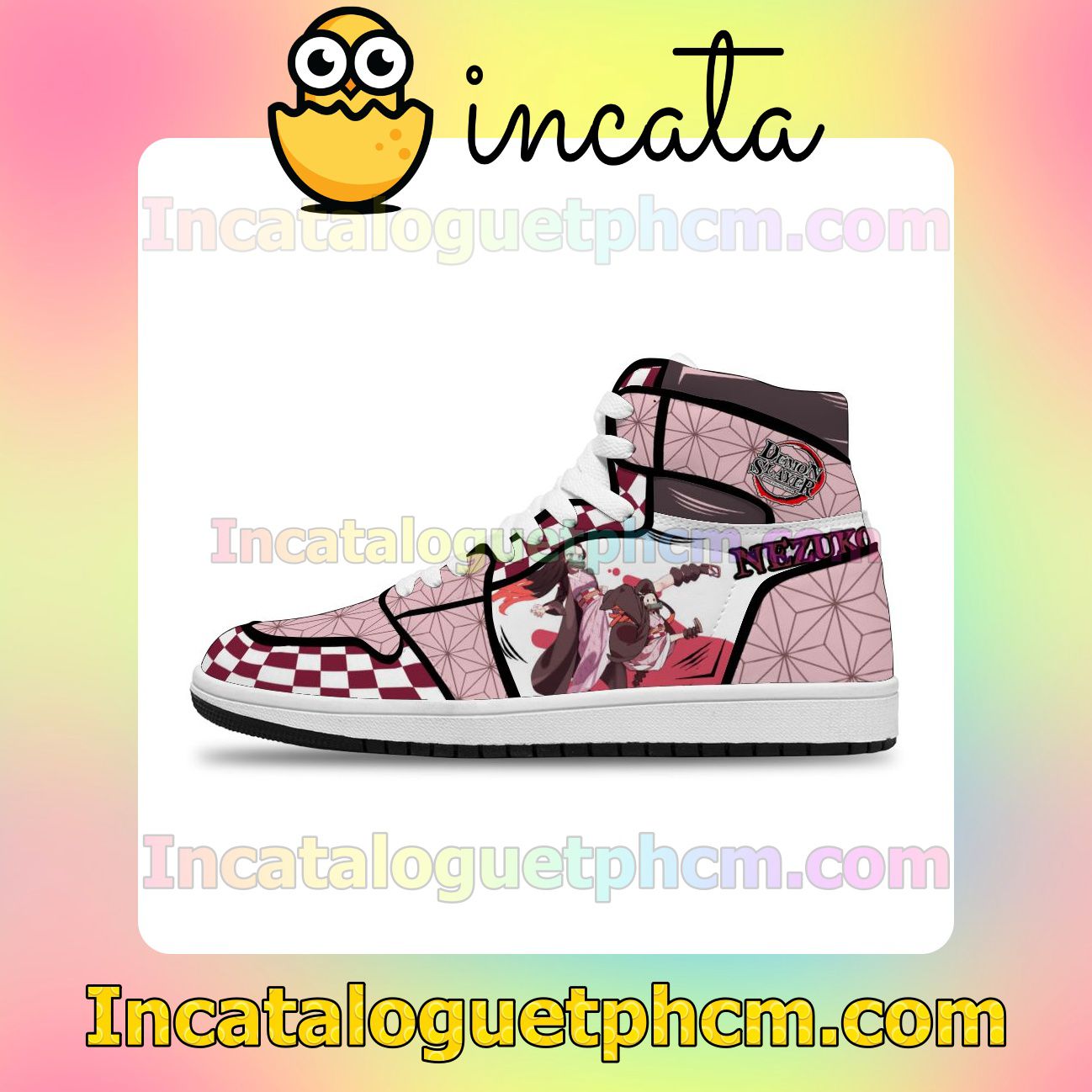 DEMON SLAYER DS Nezuko Air Jordan 1 Inspired Shoes