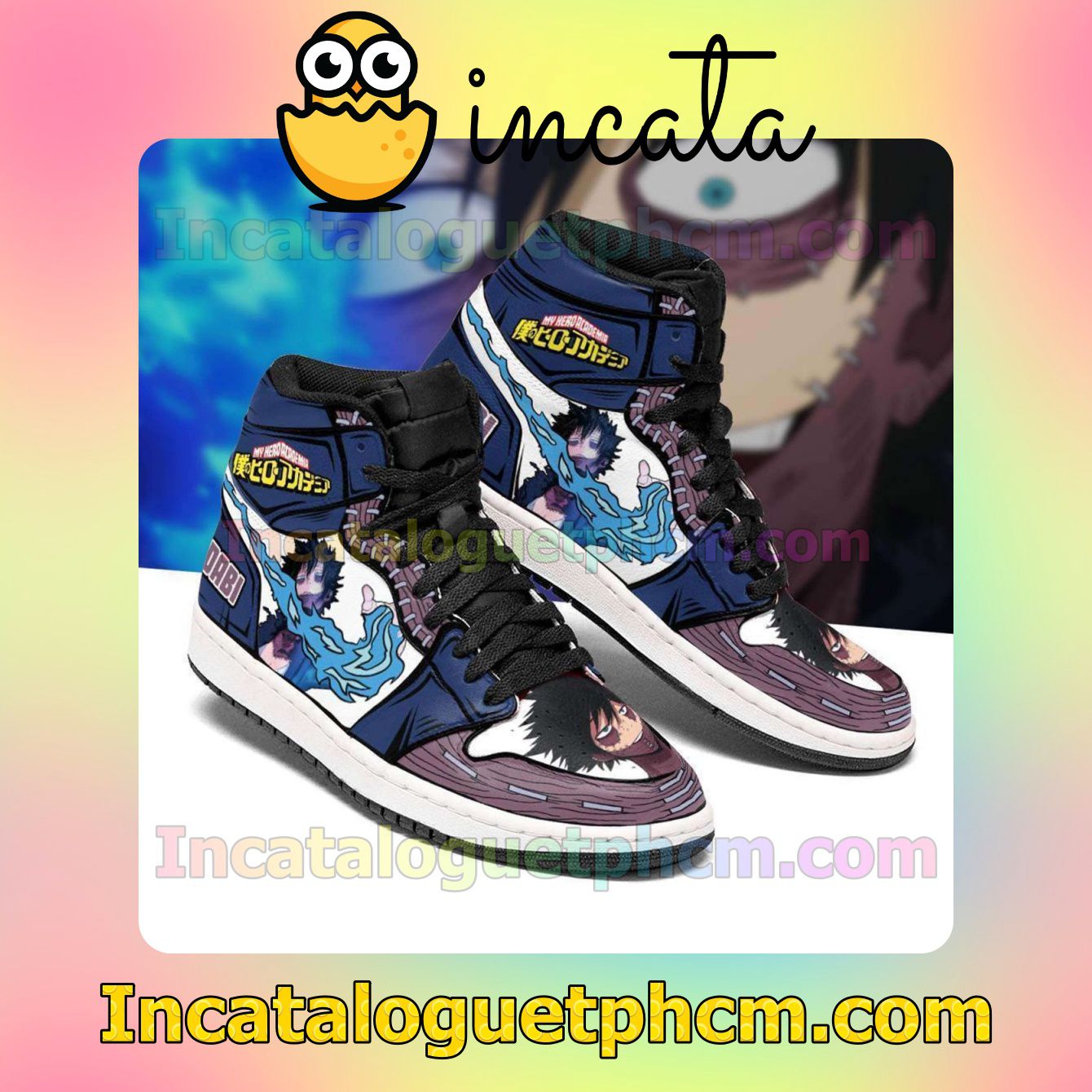Dabi My Hero Academia Anime Air Jordan 1 Inspired Shoes