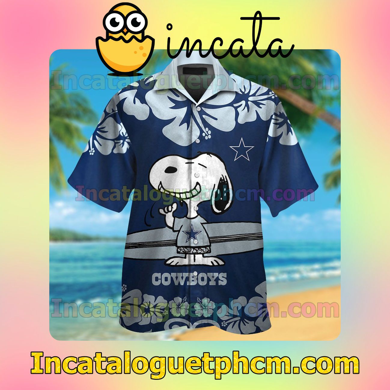 Dallas Cowboys & Snoopy Beach Vacation Shirt, Swim Shorts