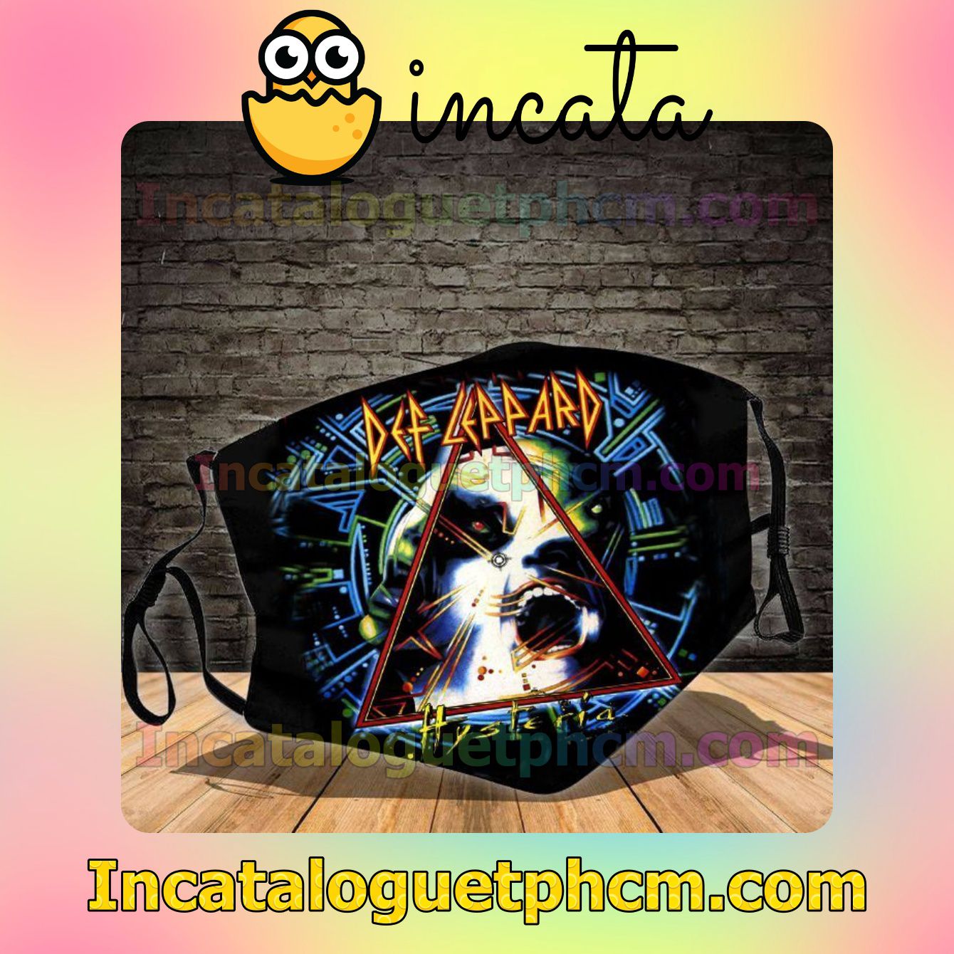 Def Leppard Hysteria Album Cover Cotton Masks