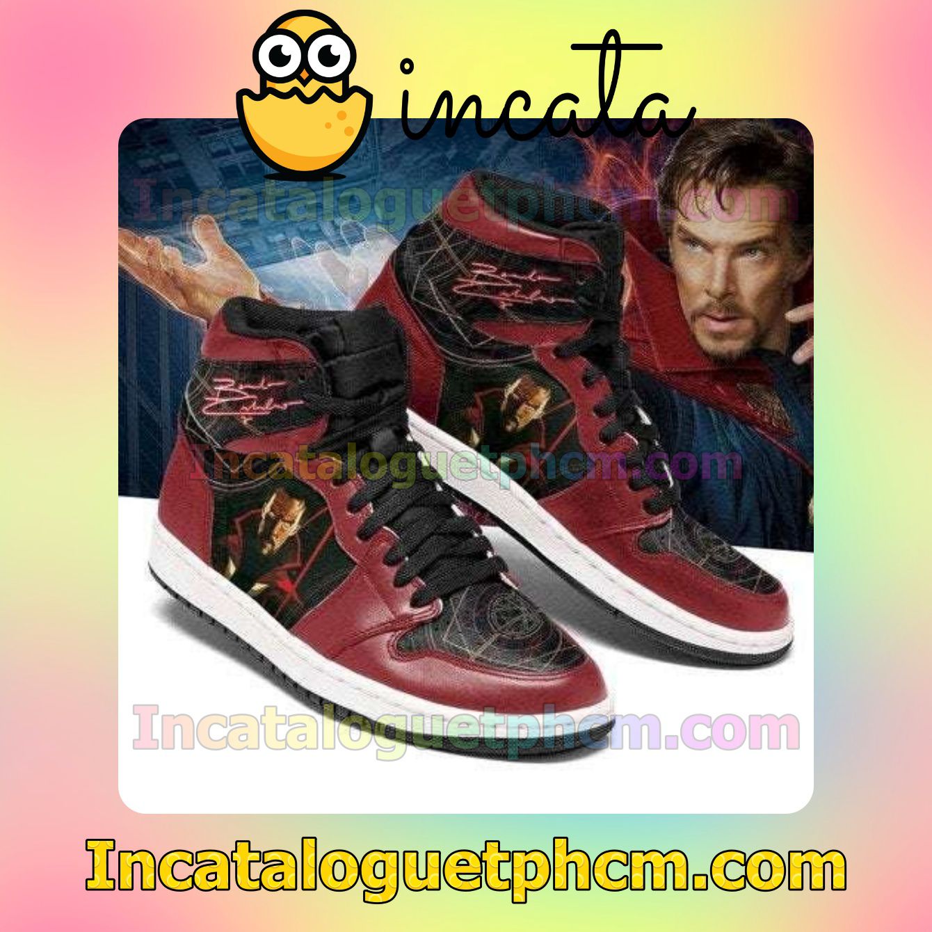 Doctor Strange Marvel Movies Signature Air Jordan 1 Inspired Shoes