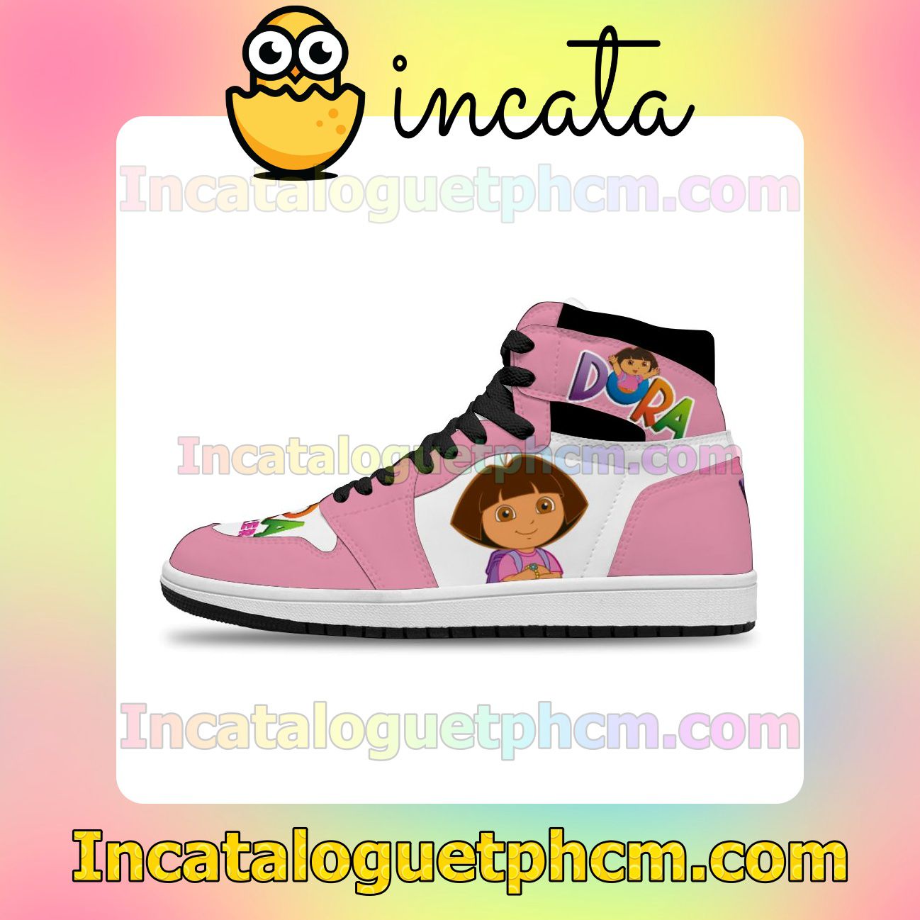 Dora The Explorer Air Jordan 1 Inspired Shoes