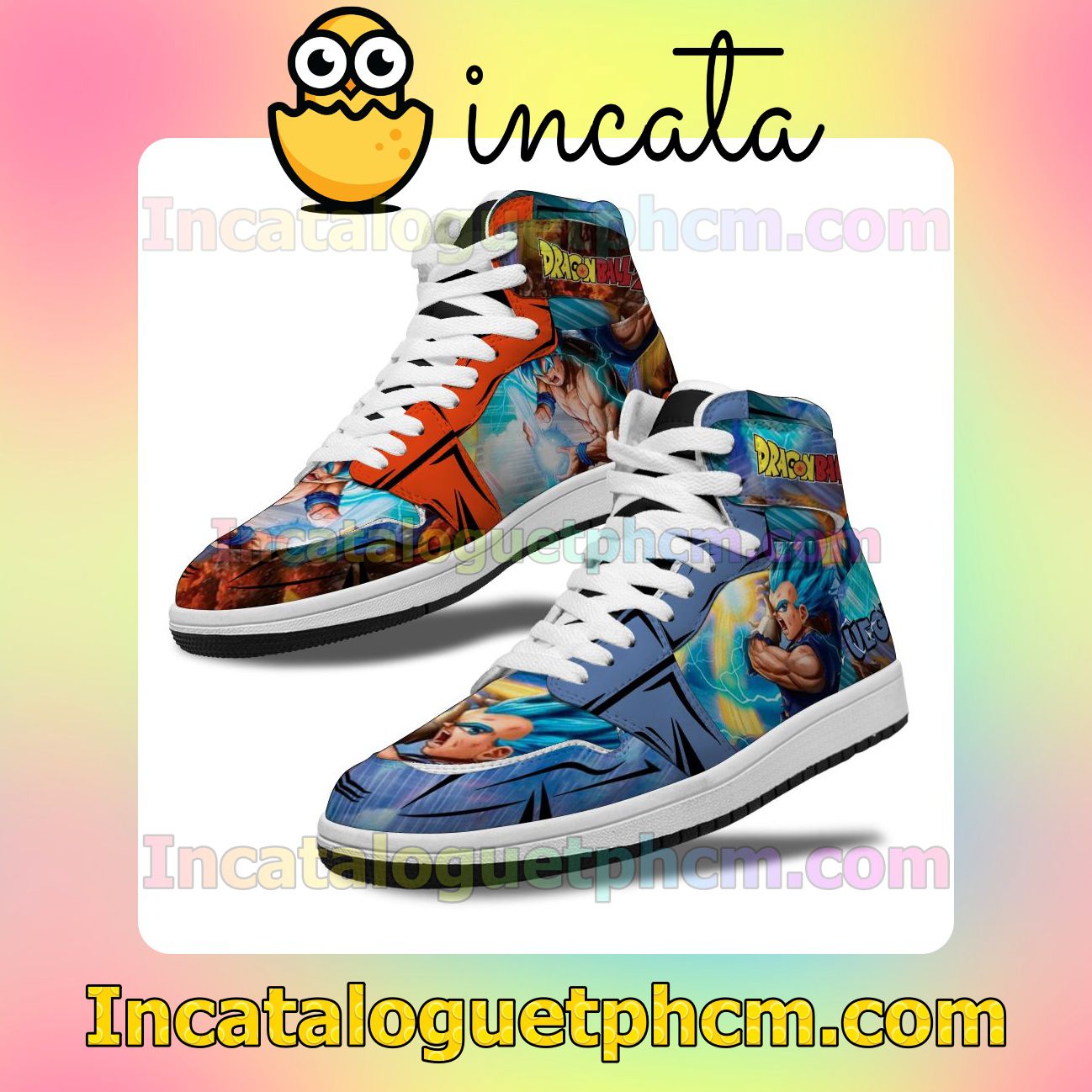 Dragon Ball Vegeta Shoes DBZ Air Jordan 1 Inspired Shoes