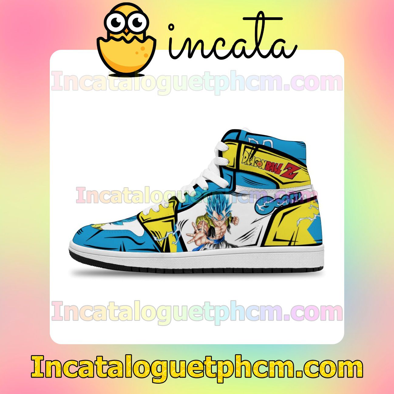 Dragon Ball Z Gogeta Shoes DBZ Air Jordan 1 Inspired Shoes